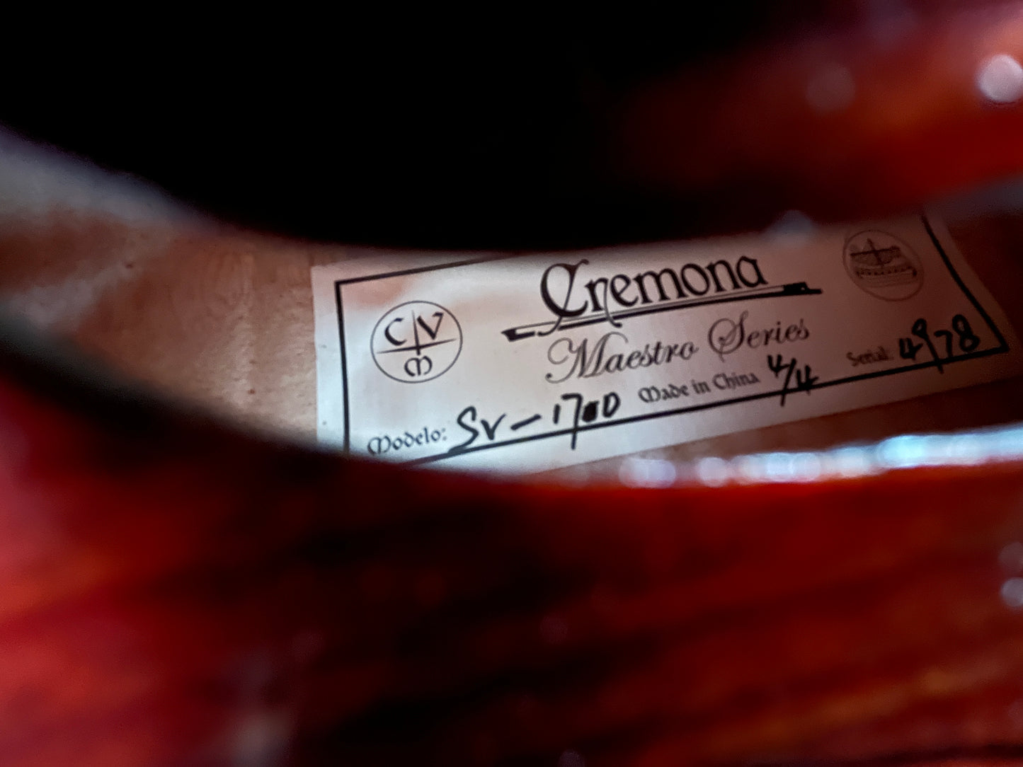 Cremona Maestro Series SV-1700 4/4 Full size Special Edition and *Discontinued* rare model