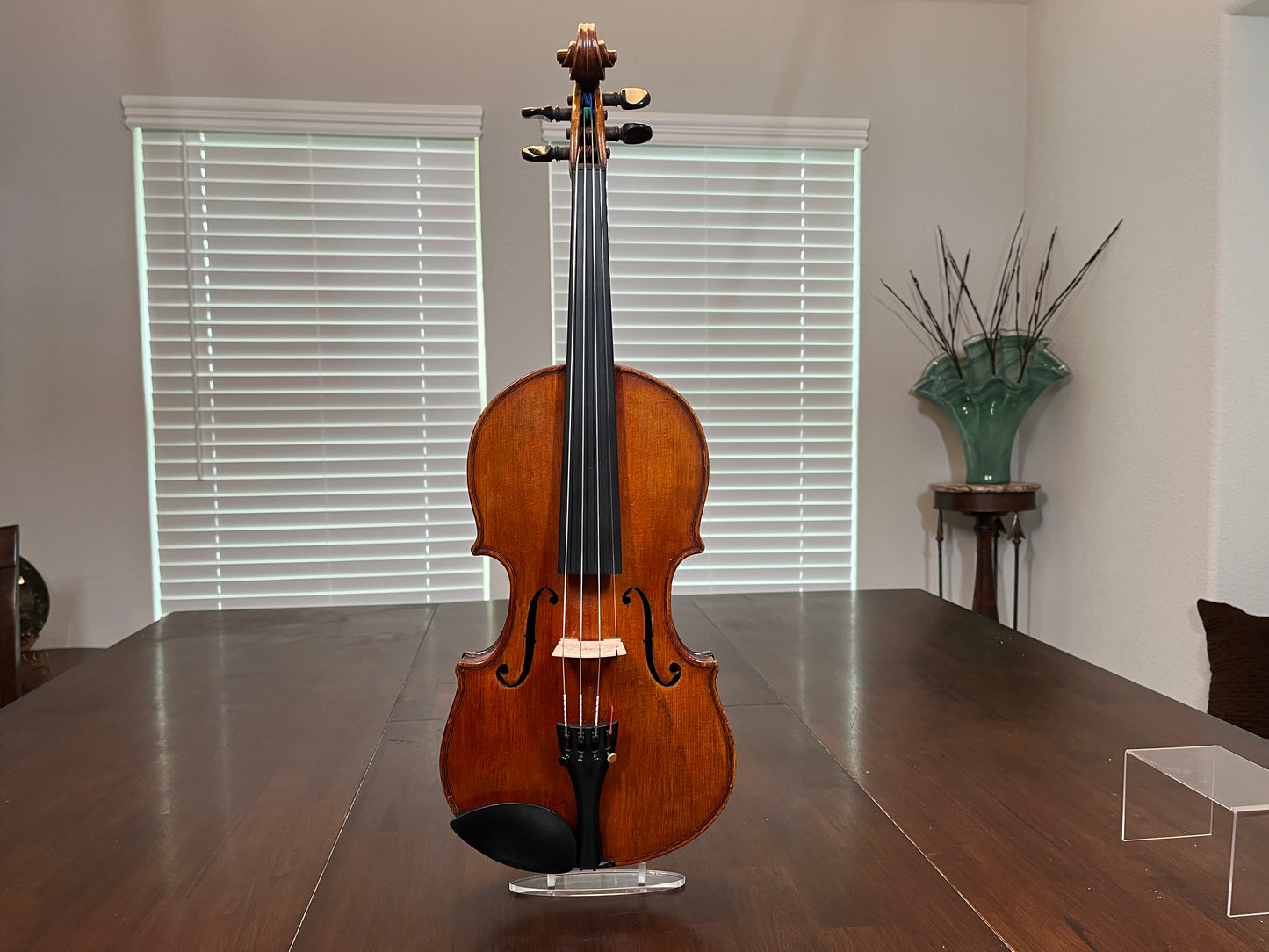Flamed fiddle by legendary American maker Selman ' Sol. ' E Roach 1907