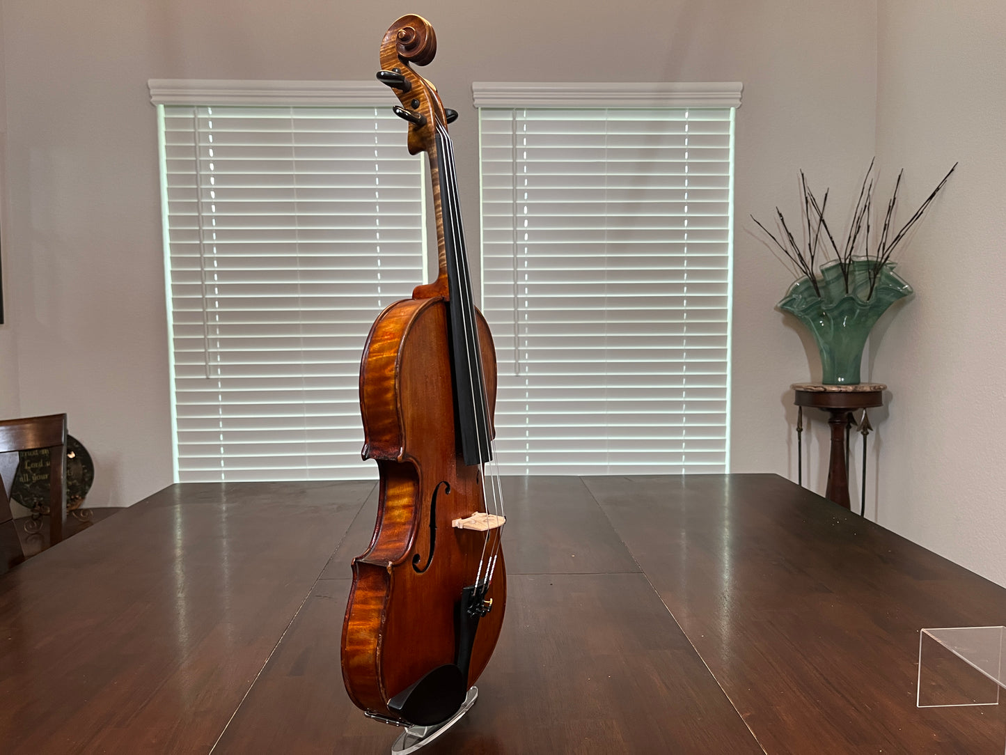 Flamed fiddle by legendary American maker Selman ' Sol. ' E Roach 1907