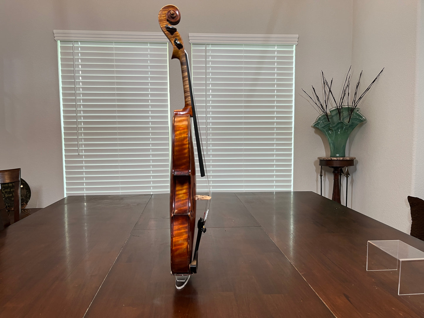 Flamed fiddle by legendary American maker Selman ' Sol. ' E Roach 1907