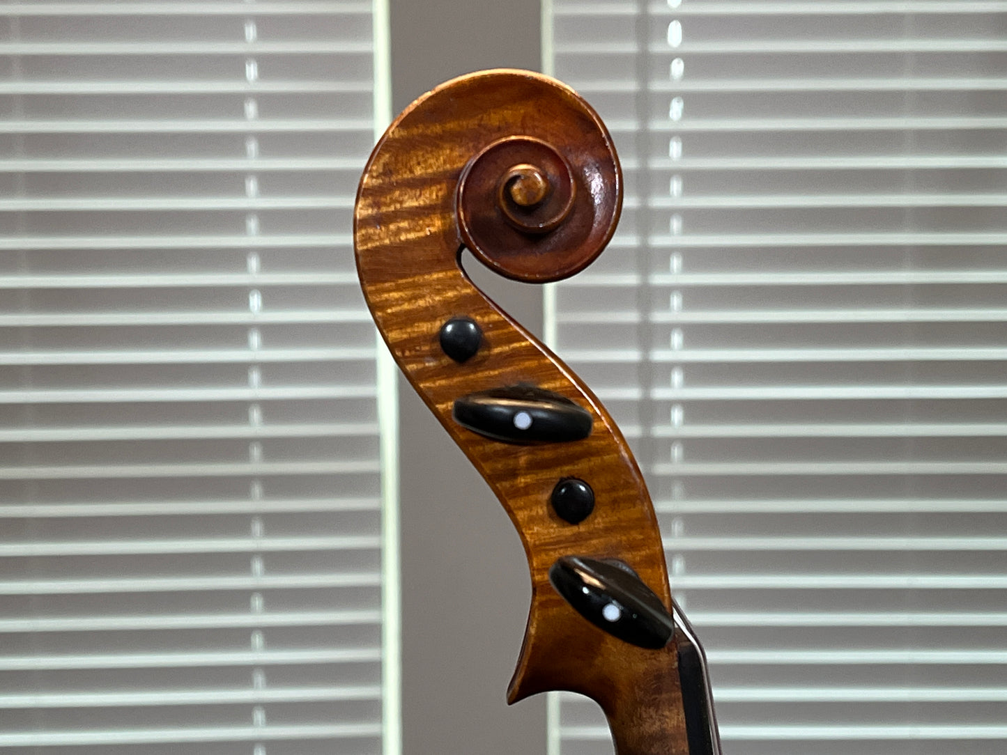 Flamed fiddle by legendary American maker Selman ' Sol. ' E Roach 1907