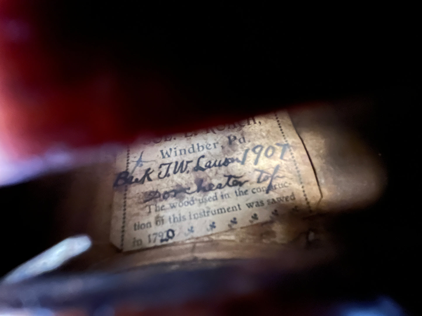 Flamed fiddle by legendary American maker Selman ' Sol. ' E Roach 1907