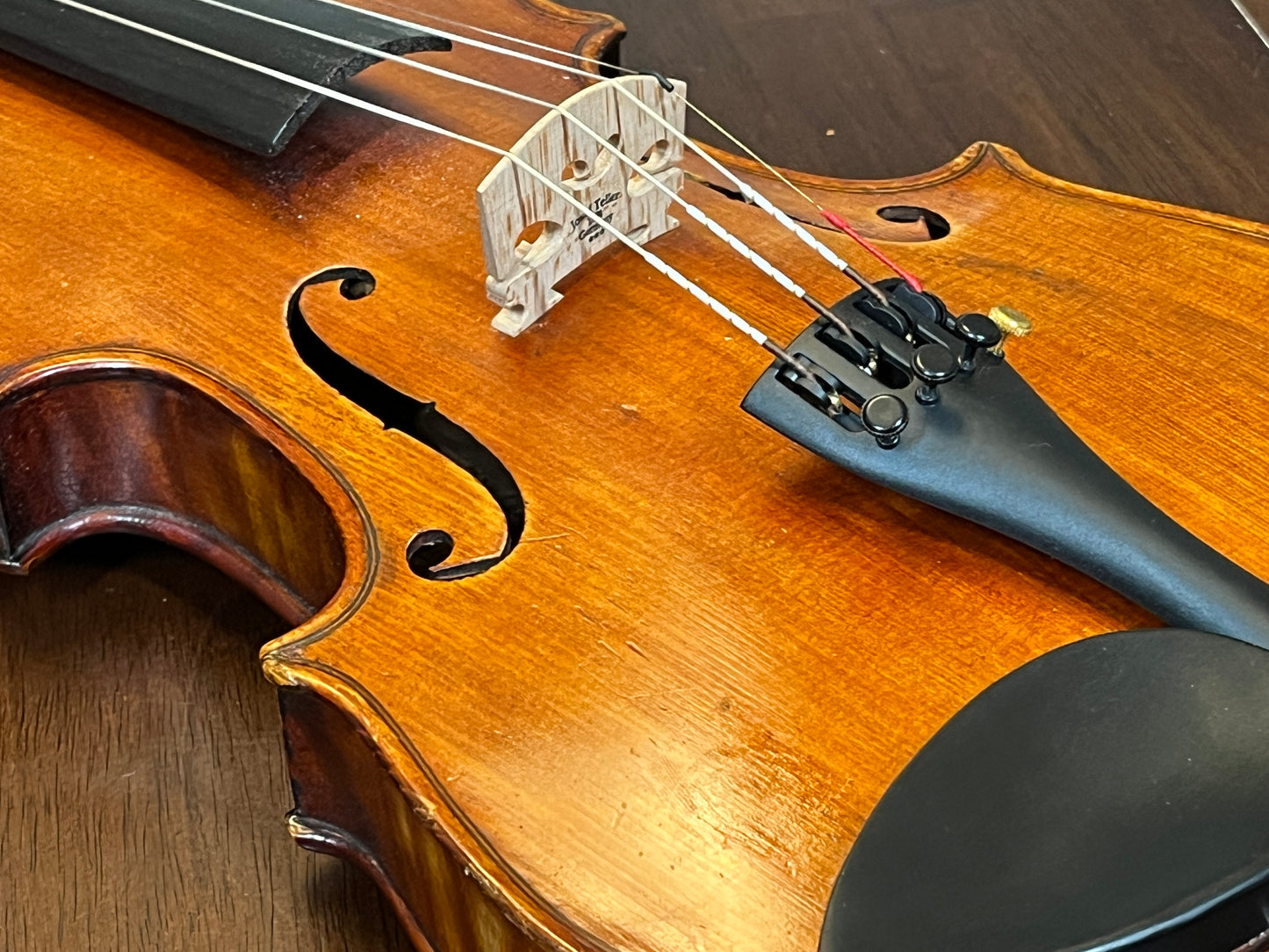 Flamed fiddle by legendary American maker Selman ' Sol. ' E Roach 1907