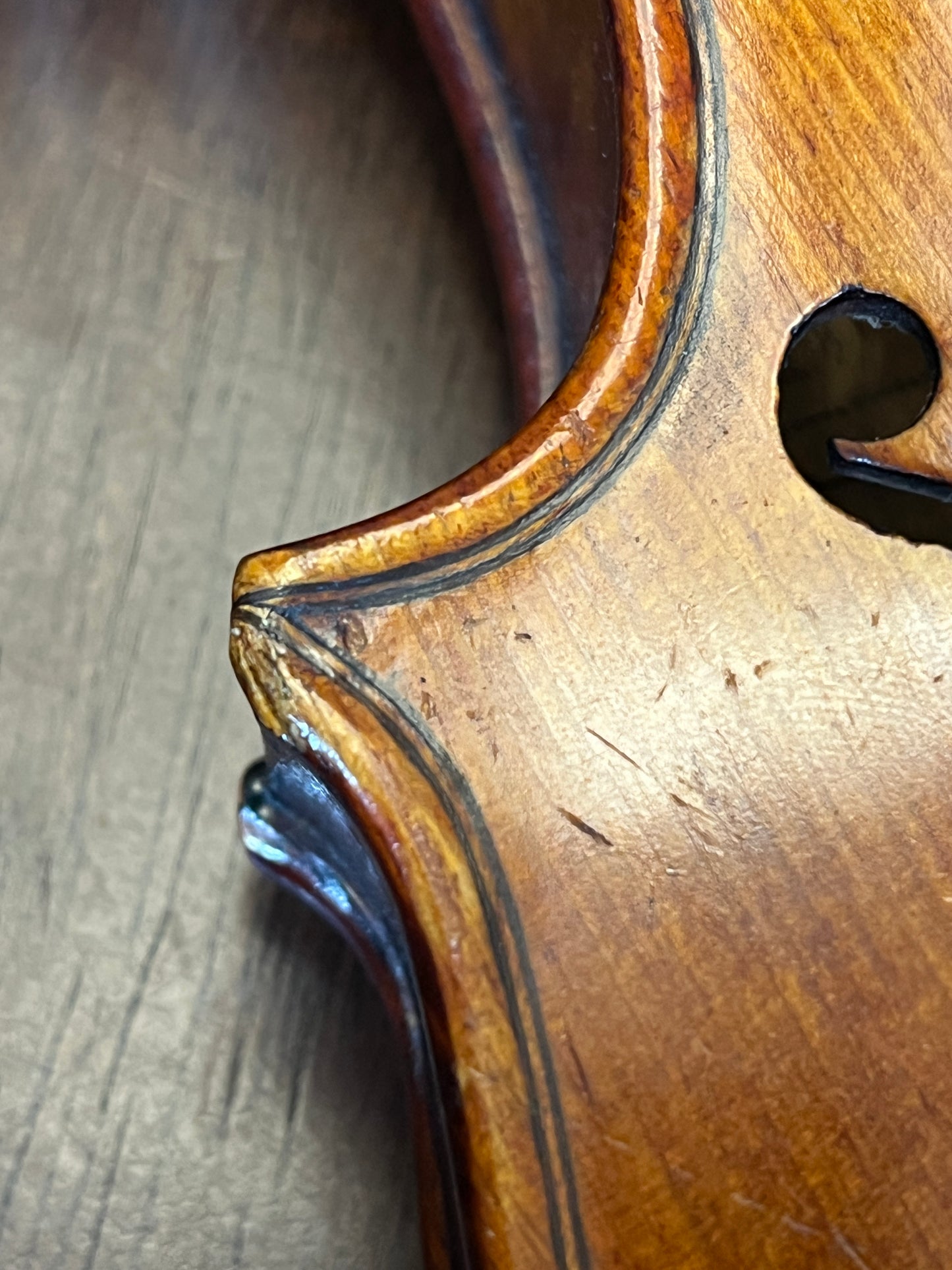 Flamed fiddle by legendary American maker Selman ' Sol. ' E Roach 1907