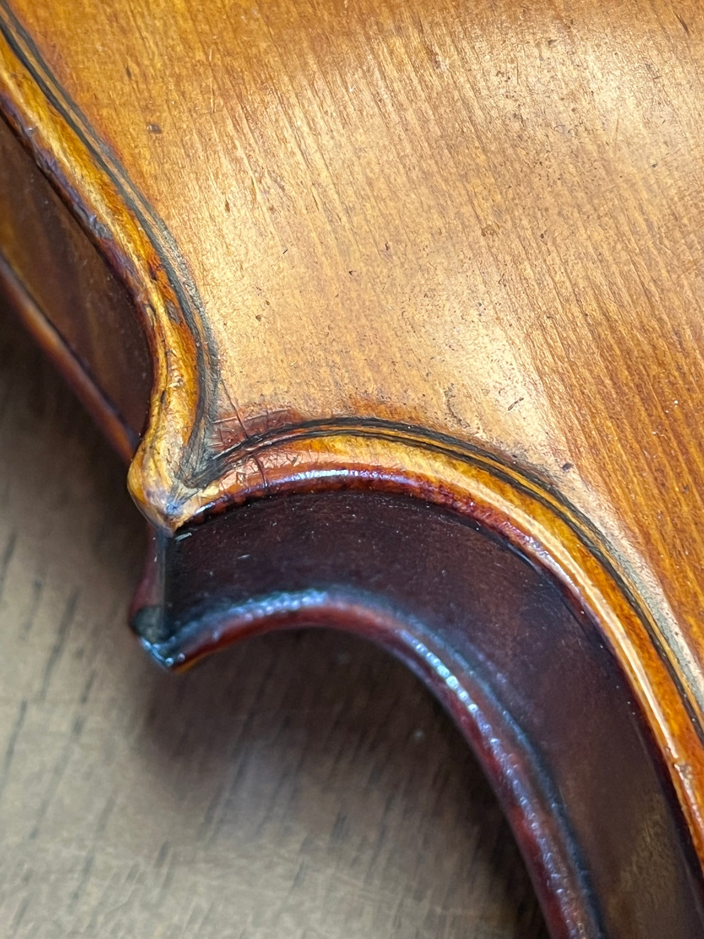 Flamed fiddle by legendary American maker Selman ' Sol. ' E Roach 1907