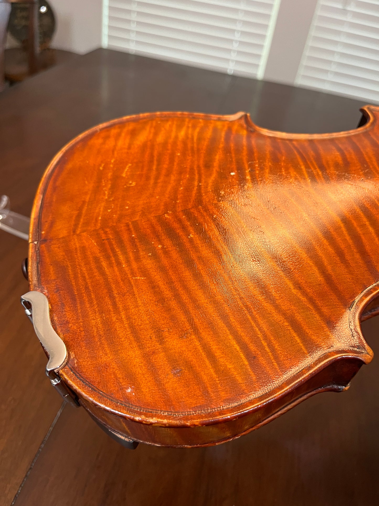 Flamed fiddle by legendary American maker Selman ' Sol. ' E Roach 1907