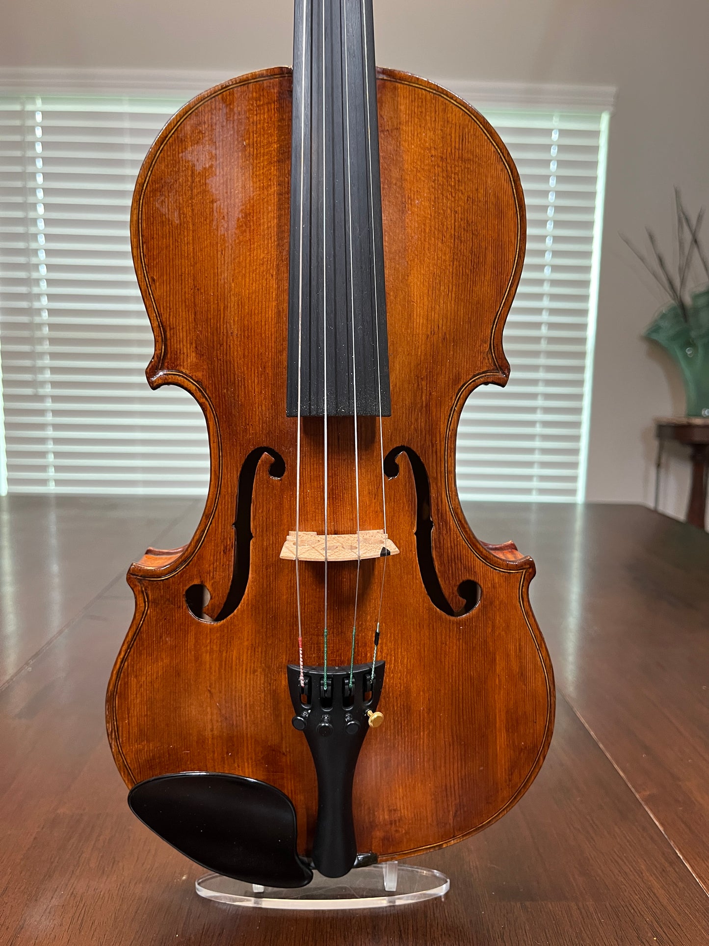 Bluegrass old tyme style folk Fiddle / Violin with the word 'Kezia' written inside - single piece flamed back