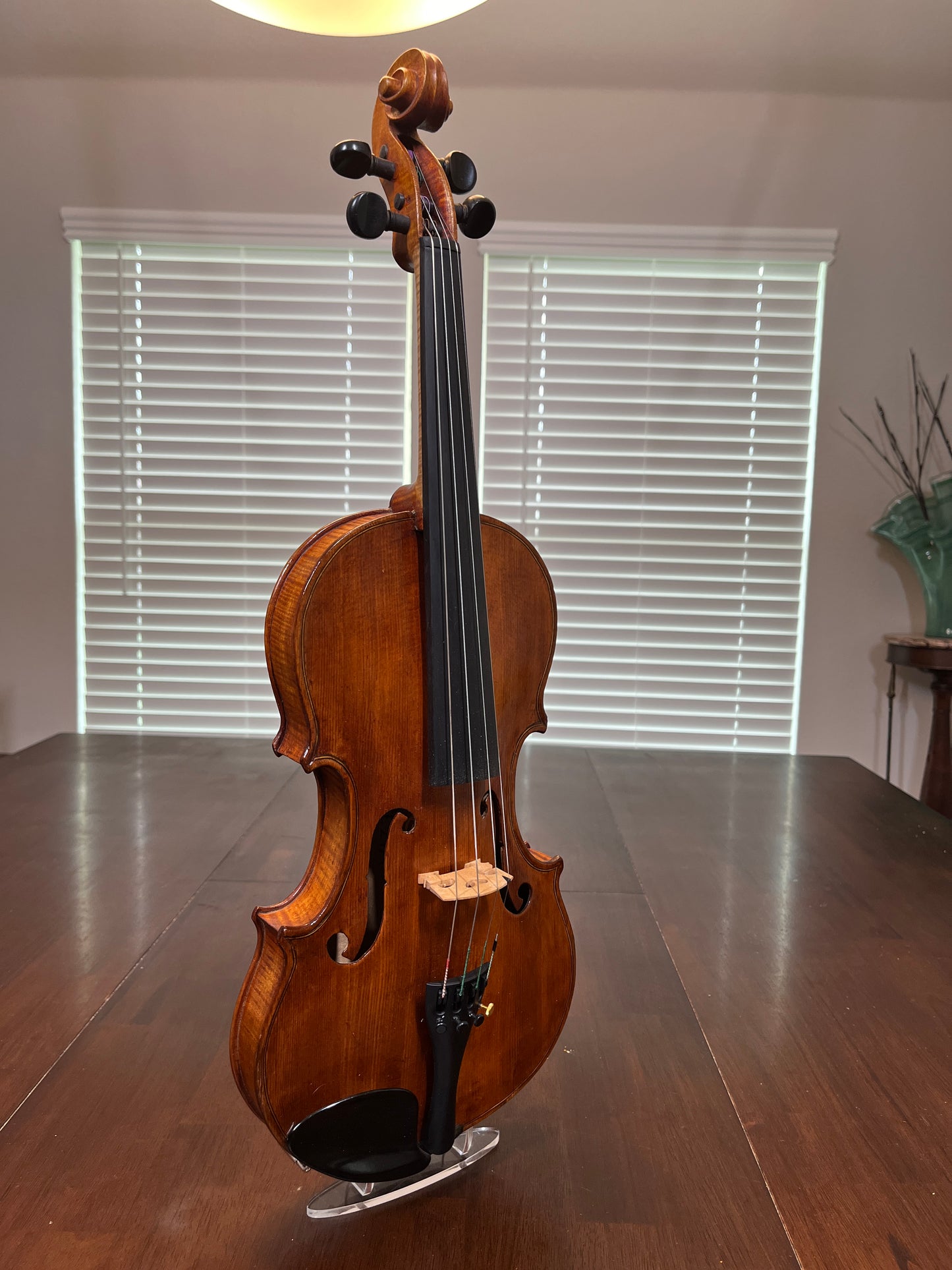 Bluegrass old tyme style folk Fiddle / Violin with the word 'Kezia' written inside - single piece flamed back