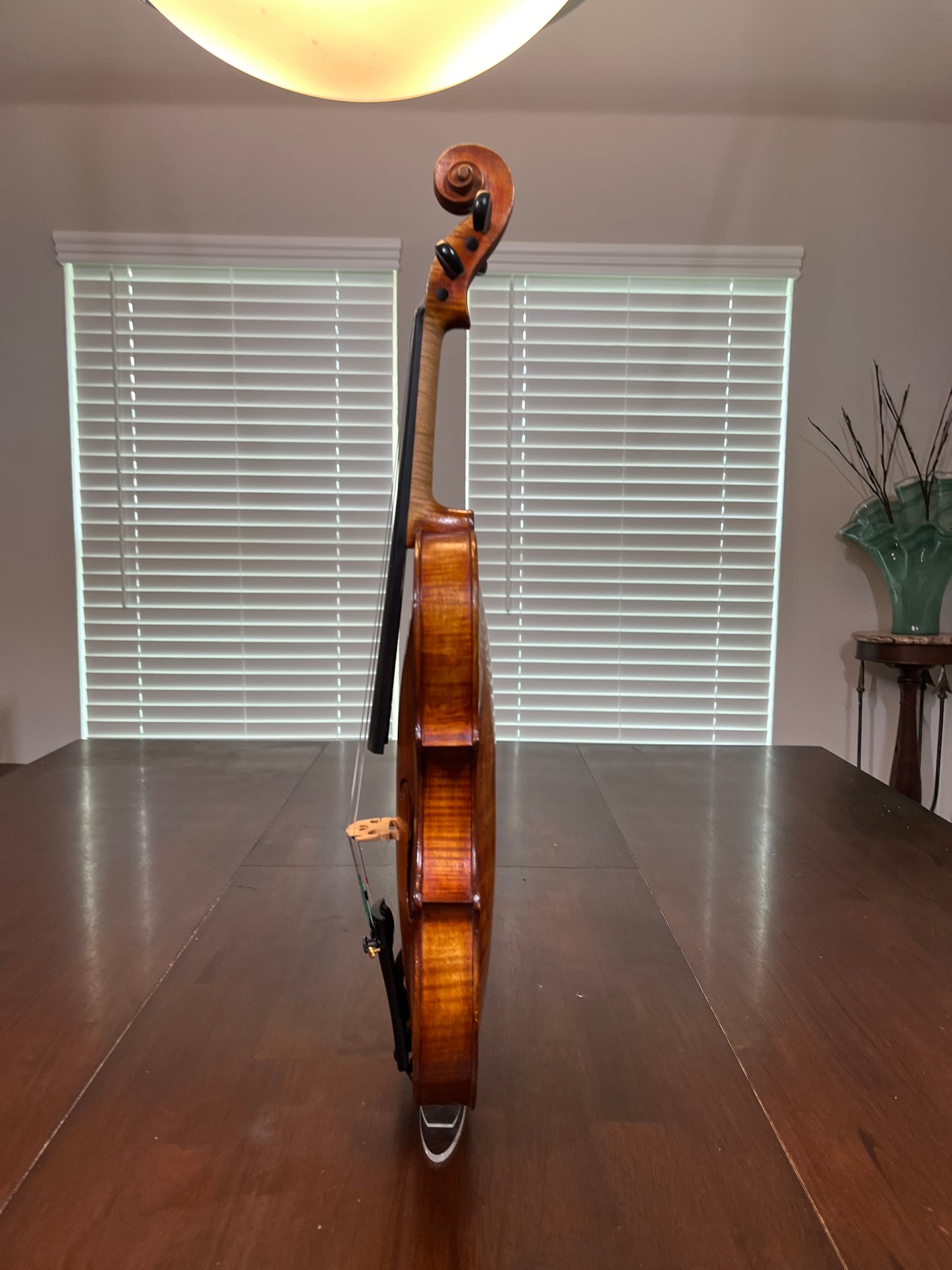 Bluegrass old tyme style folk Fiddle / Violin with the word 'Kezia' written inside - single piece flamed back