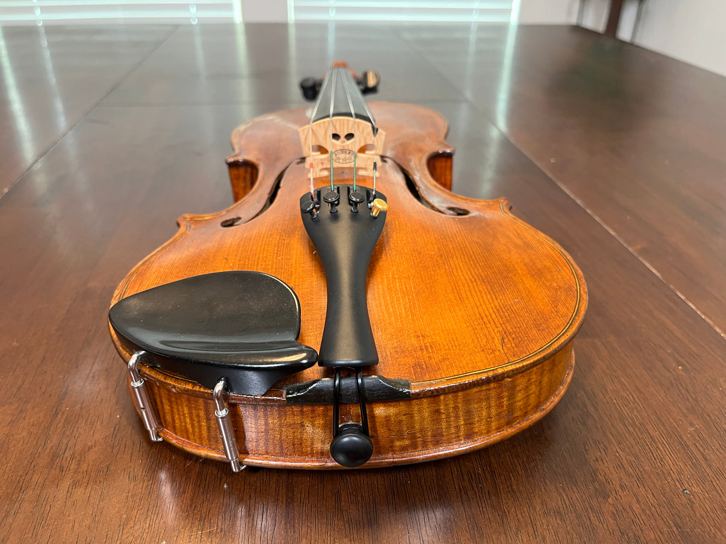 Bluegrass old tyme style folk Fiddle / Violin with the word 'Kezia' written inside - single piece flamed back