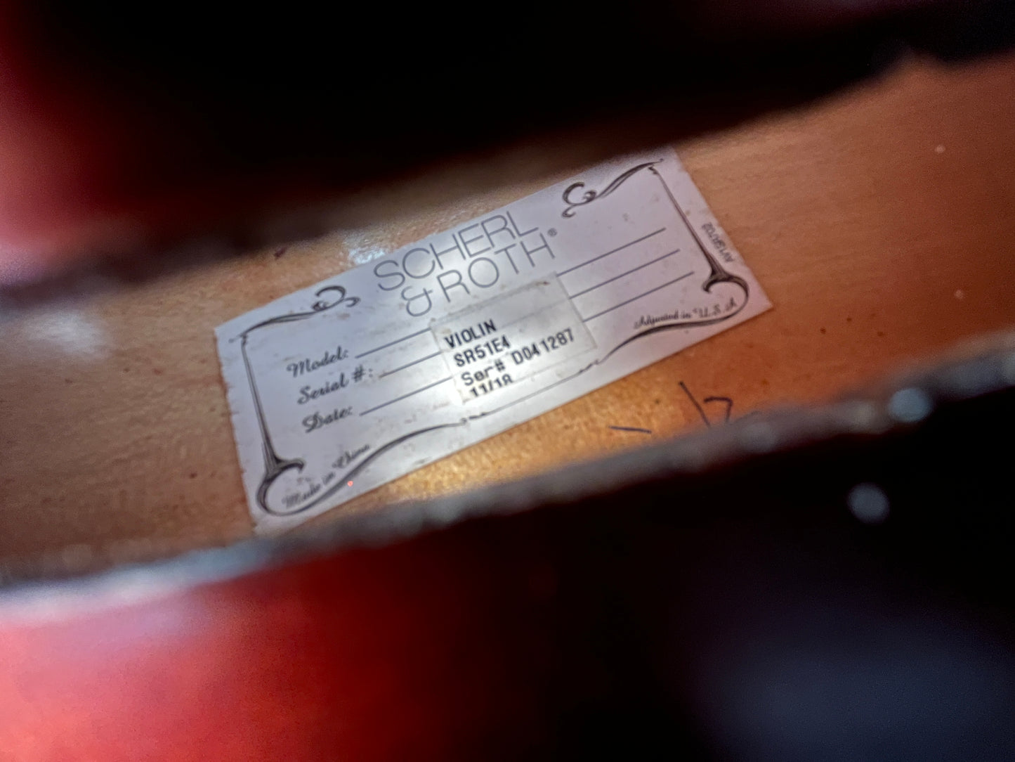 Scherl and Roth Strad Copy SR51E4 new strings- great set up Full size 4/4