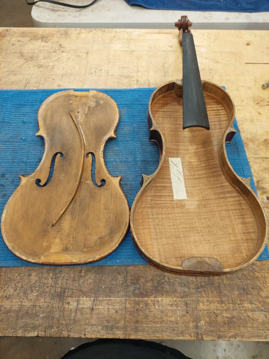 Historic American Made J. A. Wesco Violin 1901 - Oil Varnished full size 4/4, flamed Advanced and above
