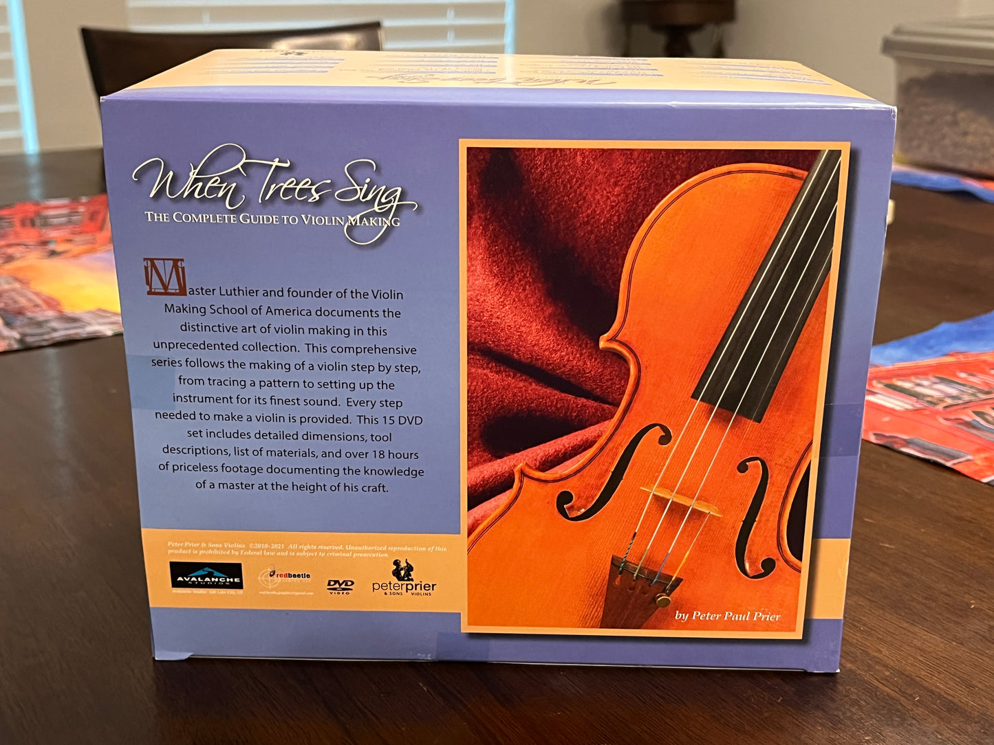 Violin making course by Peter Paul Prier on DVD 15 discs plus overview disc