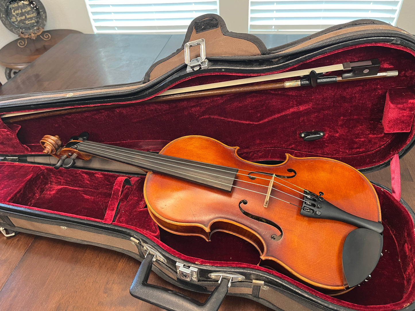 German made vintage Karl Knilling labeled violin Model of 1732 Strad circa 1960 full size 4/4