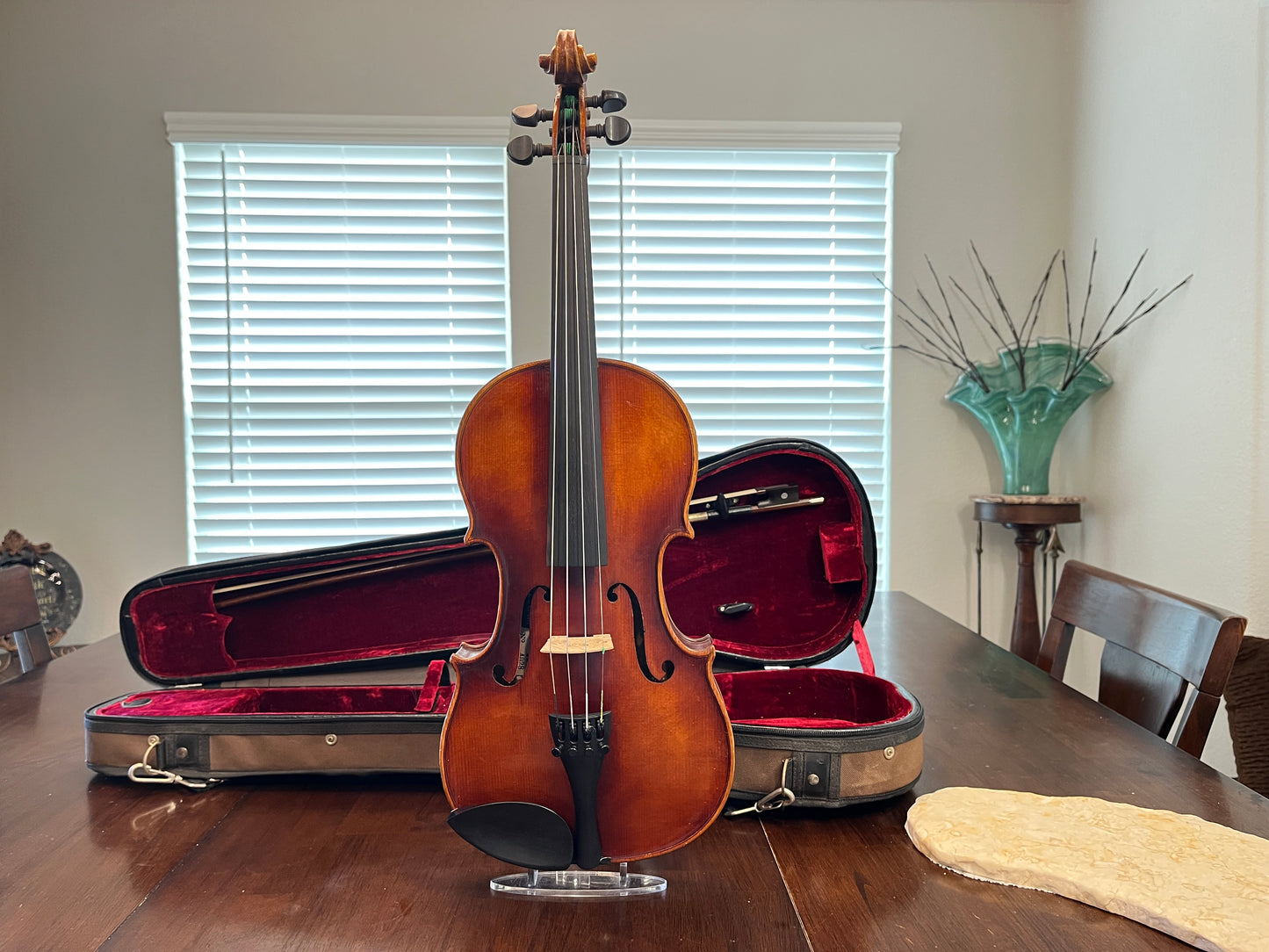 German made vintage Karl Knilling labeled violin Model of 1732 Strad circa 1960 full size 4/4