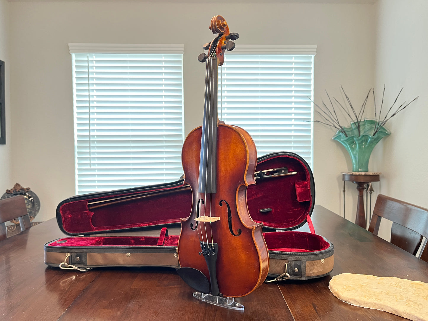 German made vintage Karl Knilling labeled violin Model of 1732 Strad circa 1960 full size 4/4