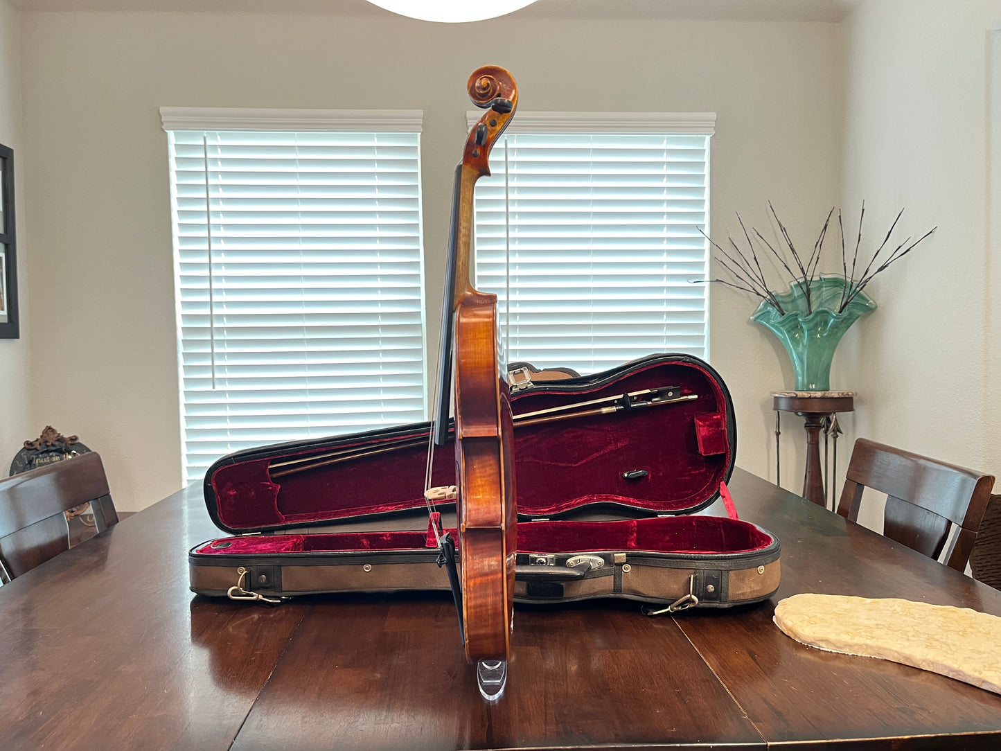 German made vintage Karl Knilling labeled violin Model of 1732 Strad circa 1960 full size 4/4