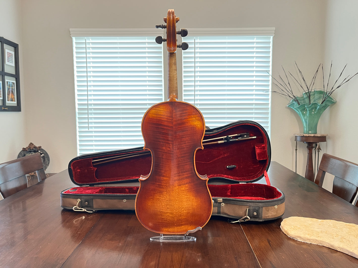 German made vintage Karl Knilling labeled violin Model of 1732 Strad circa 1960 full size 4/4