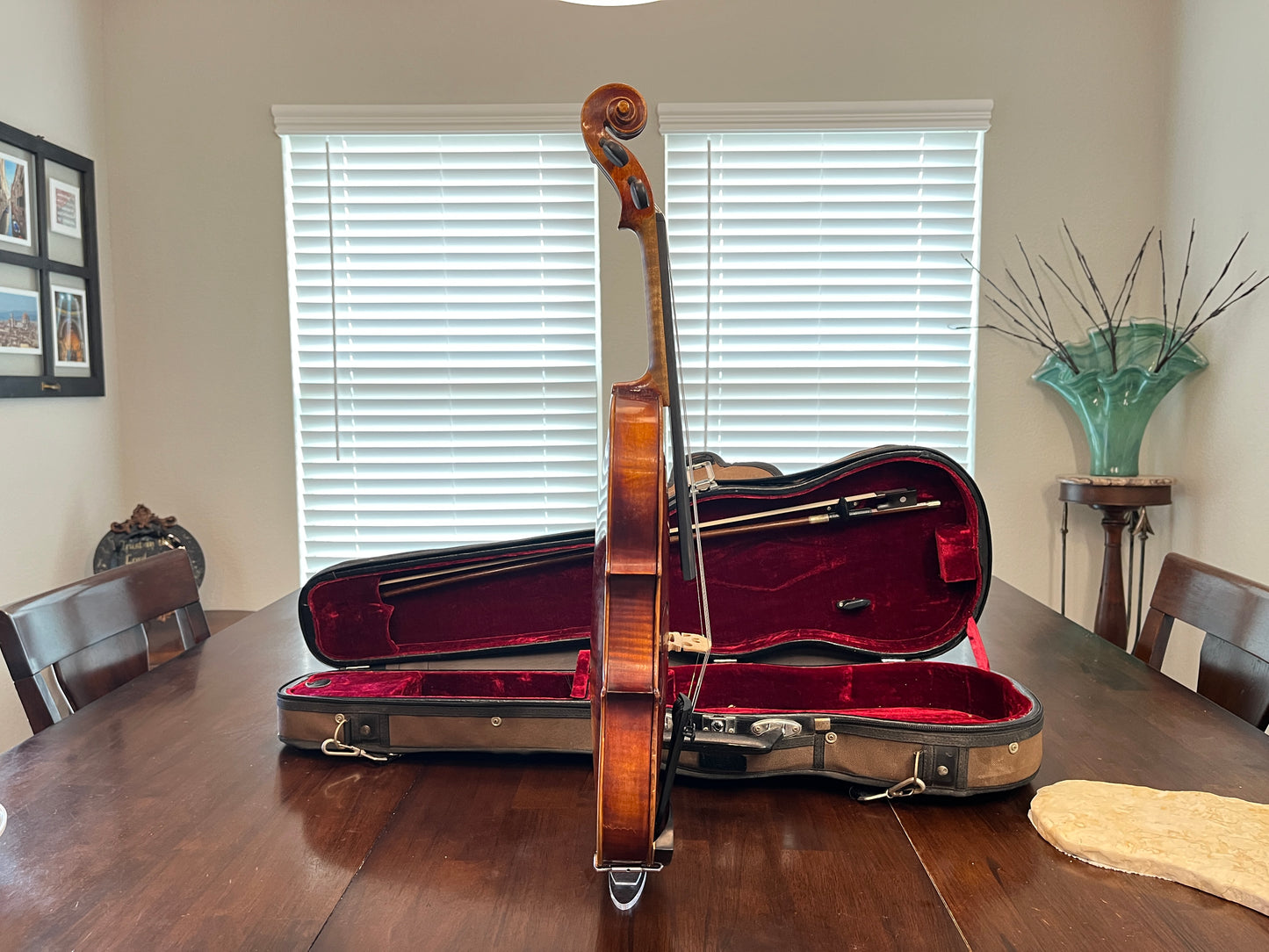 German made vintage Karl Knilling labeled violin Model of 1732 Strad circa 1960 full size 4/4