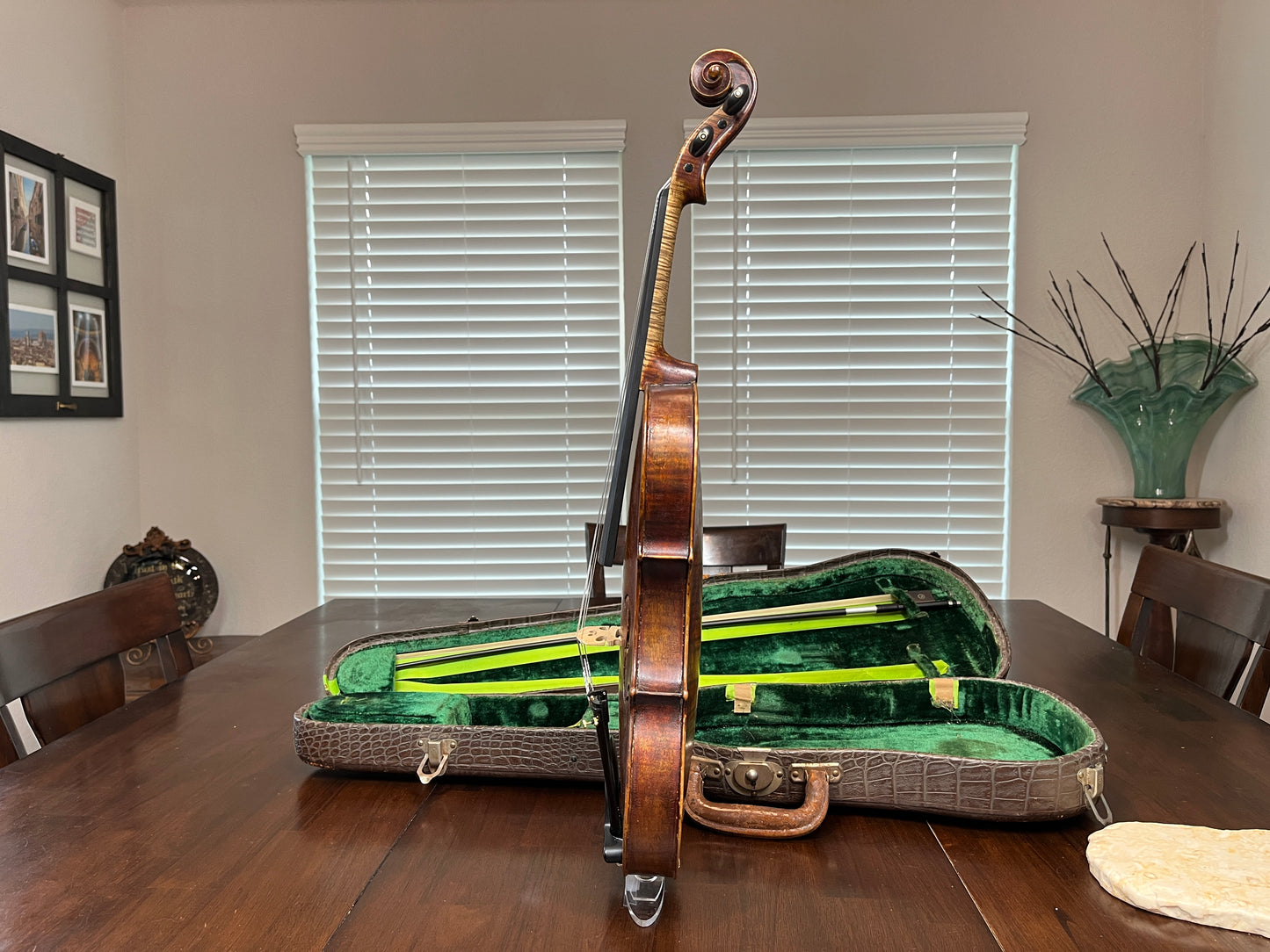Historic American Made J. A. Wesco Violin 1901 - Oil Varnished full size 4/4, flamed Advanced and above
