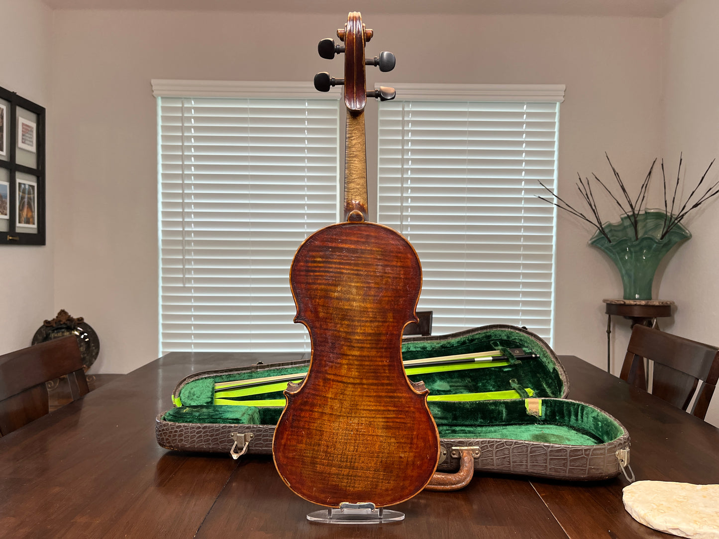 Historic American Made J. A. Wesco Violin 1901 - Oil Varnished full size 4/4, flamed Advanced and above