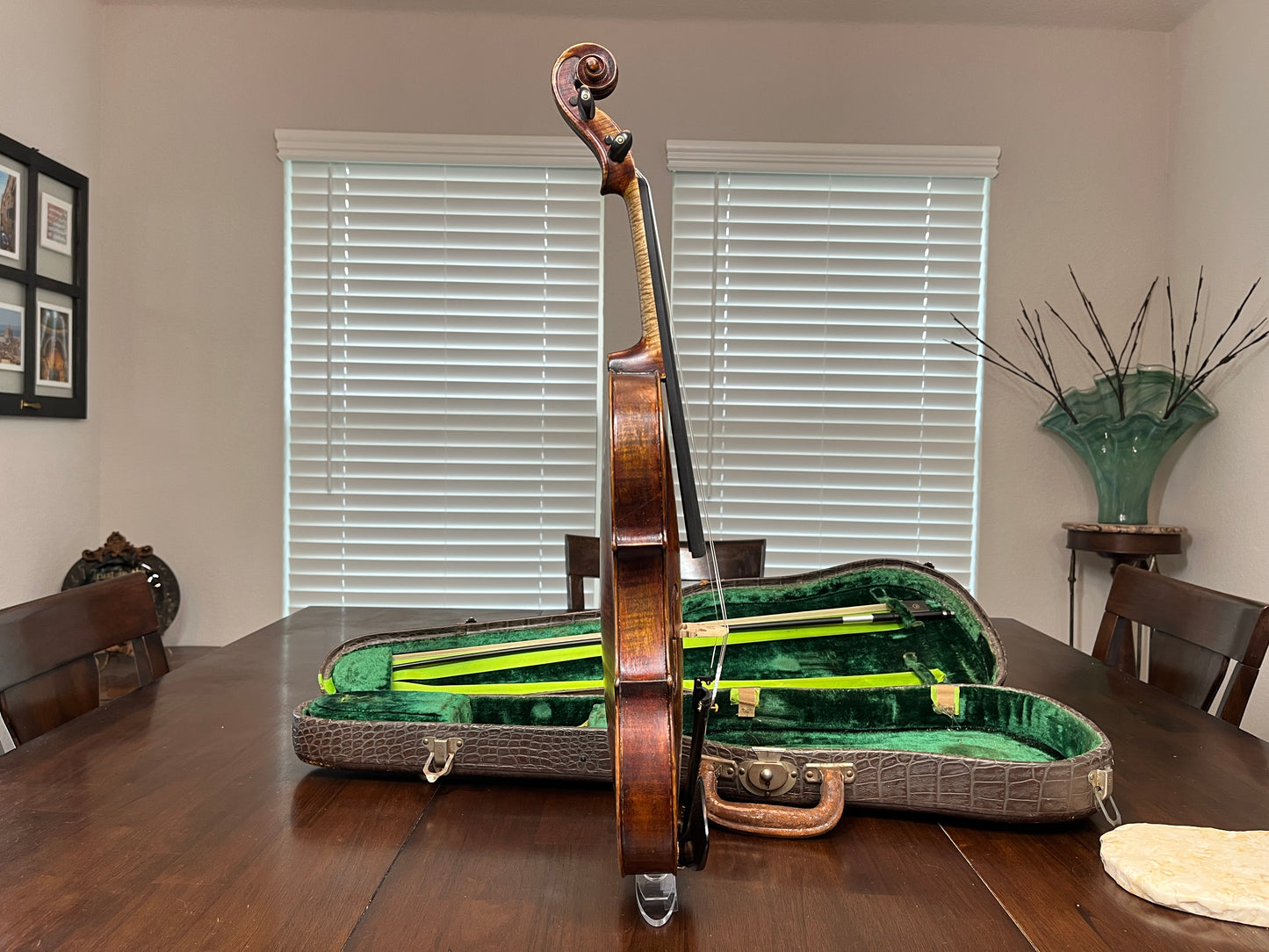 Historic American Made J. A. Wesco Violin 1901 - Oil Varnished full size 4/4, flamed Advanced and above