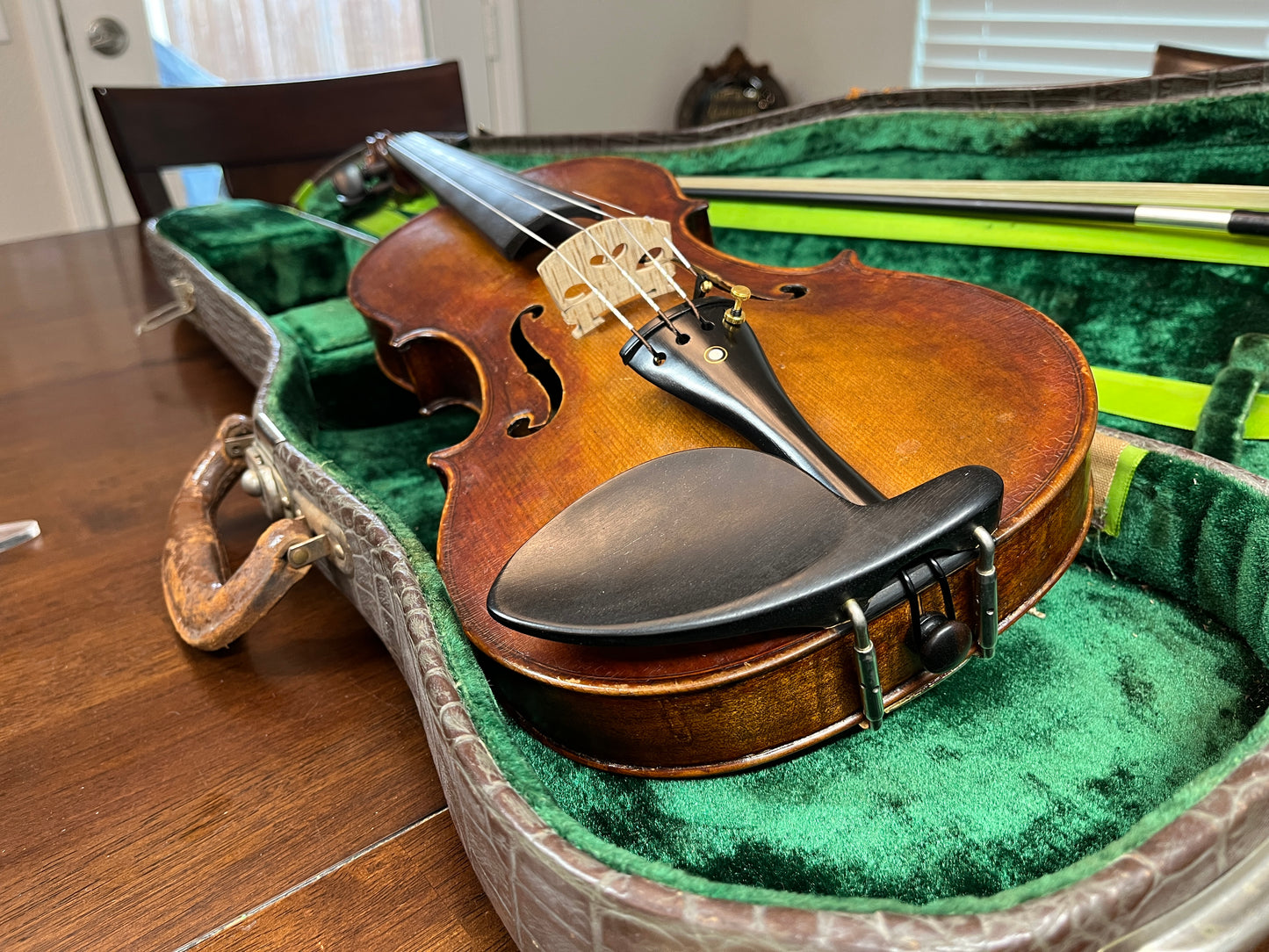 Historic American Made J. A. Wesco Violin 1901 - Oil Varnished full size 4/4, flamed Advanced and above