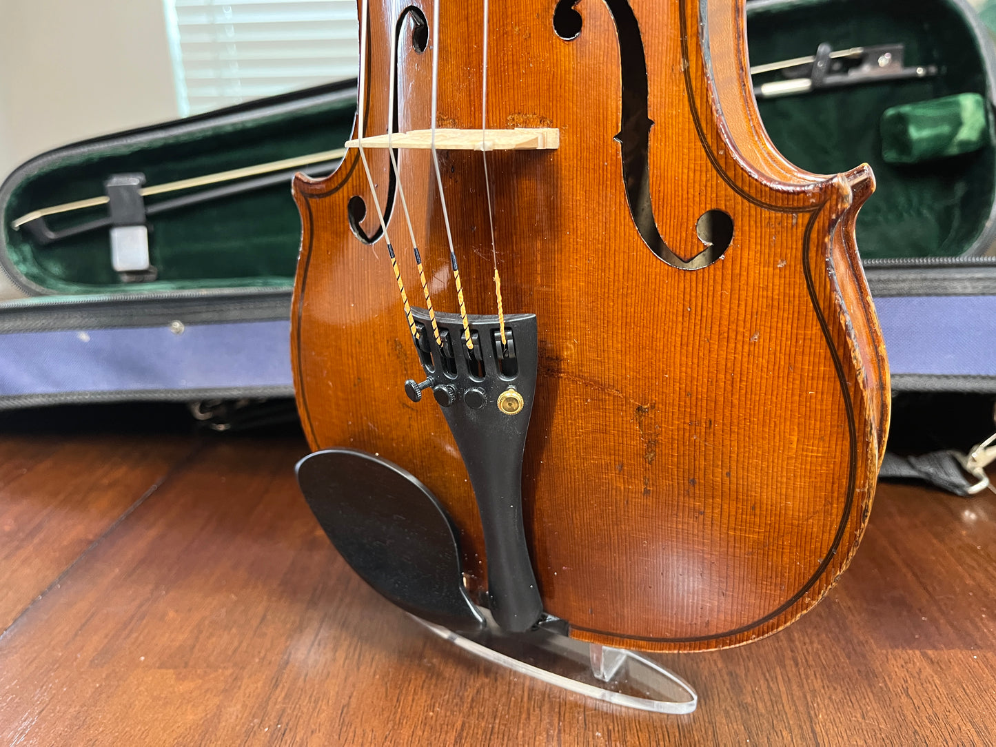 Flamed Eduard Reichart 1909 labeled full size vintage German violin