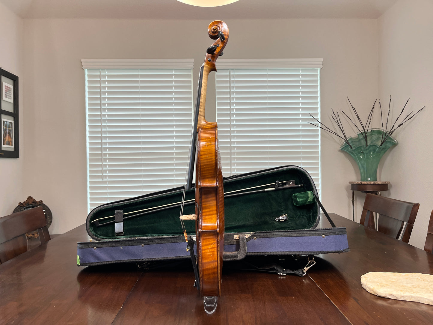 Flamed Eduard Reichart 1909 labeled full size vintage German violin