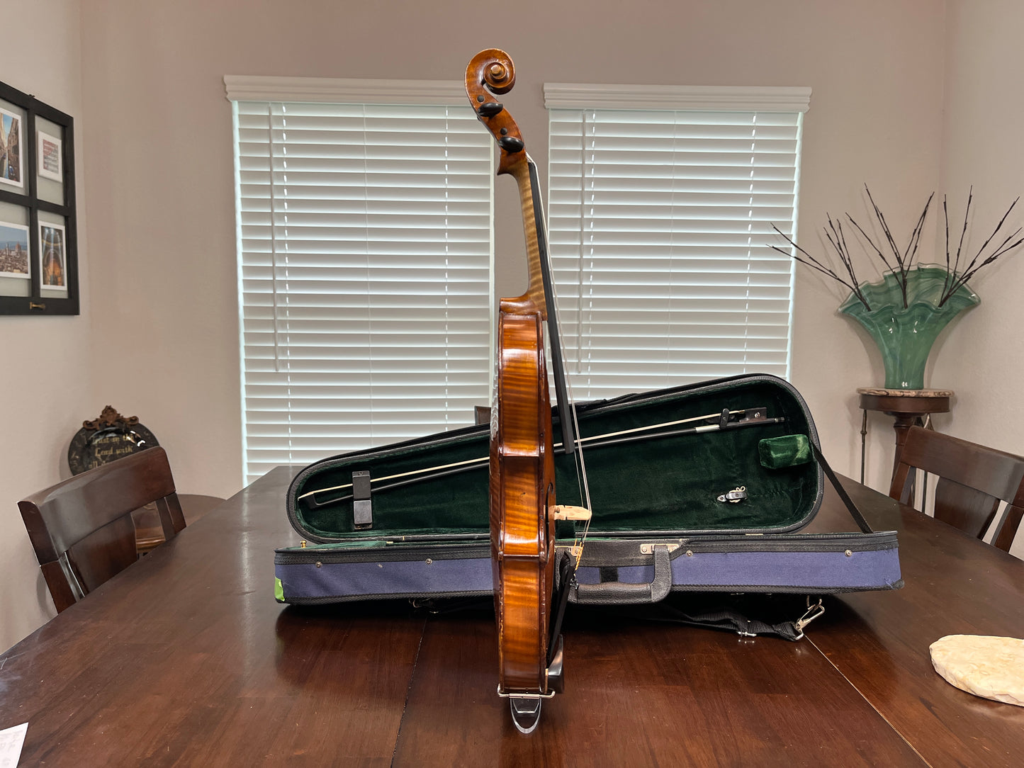 Flamed Eduard Reichart 1909 labeled full size vintage German violin