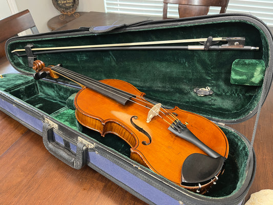 Flamed Eduard Reichart 1909 labeled full size vintage German violin