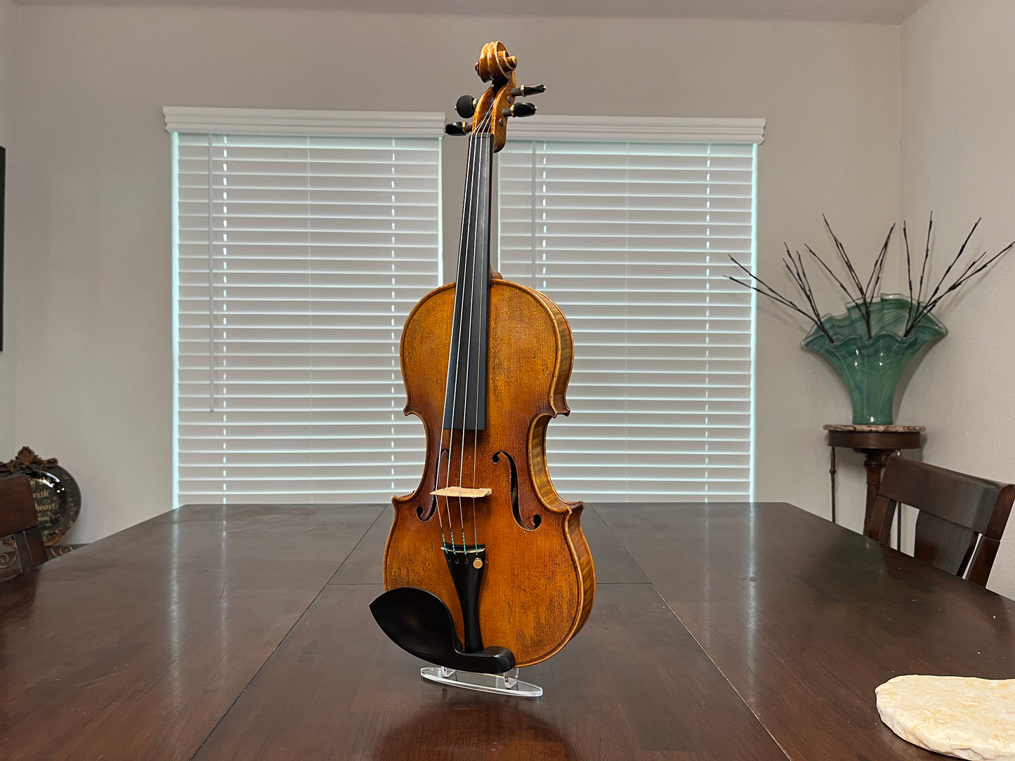 Flamed Hermann Geipel violin full size Strad copy 1935