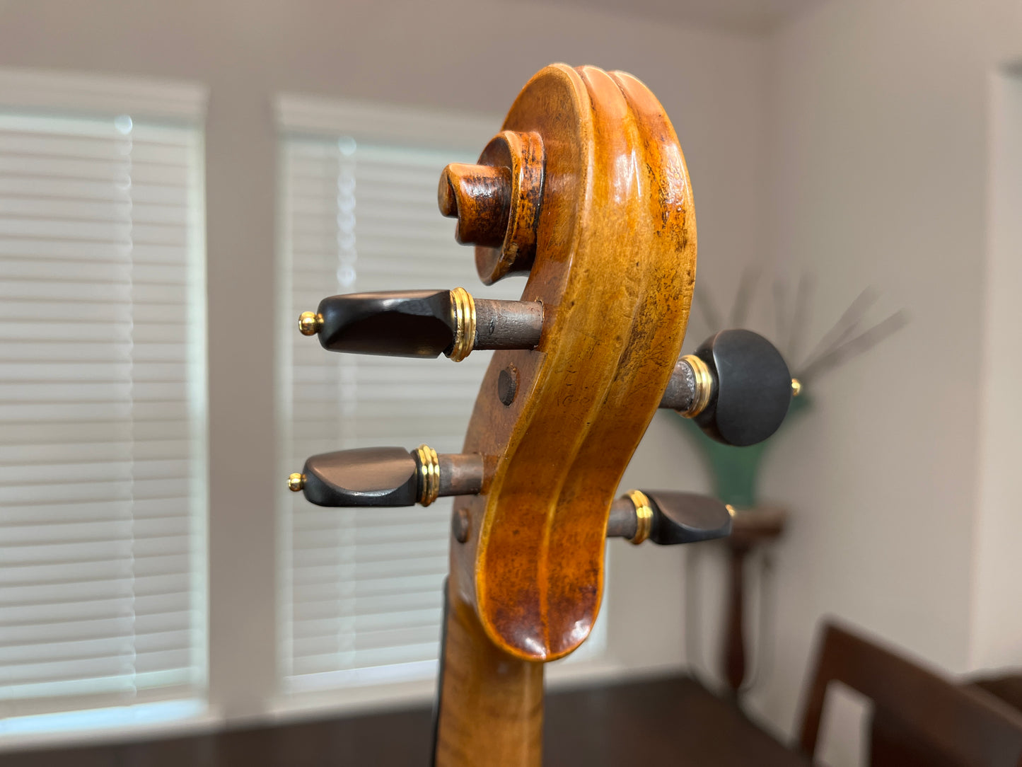 Flamed Hermann Geipel violin full size Strad copy 1935