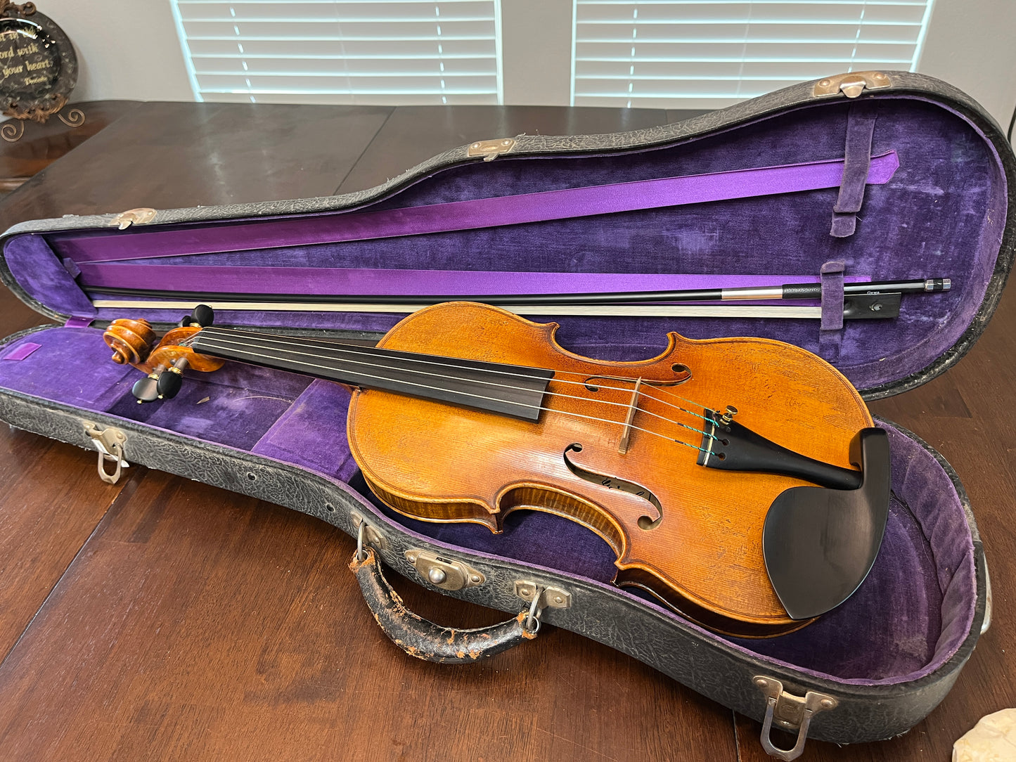 Flamed Hermann Geipel violin full size Strad copy 1935