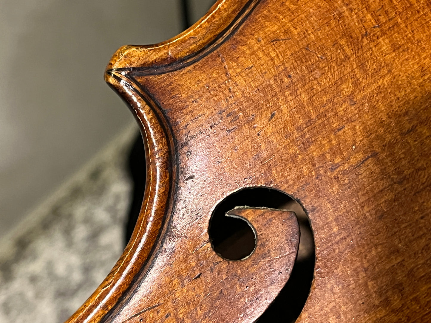 Flamed historic Selman 'Sol.' Roach 1908 Fiddle / violin