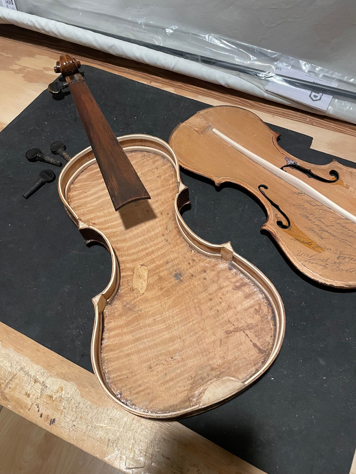 Robert Shavalier Folk Fiddle / Violin 1895 Michigan