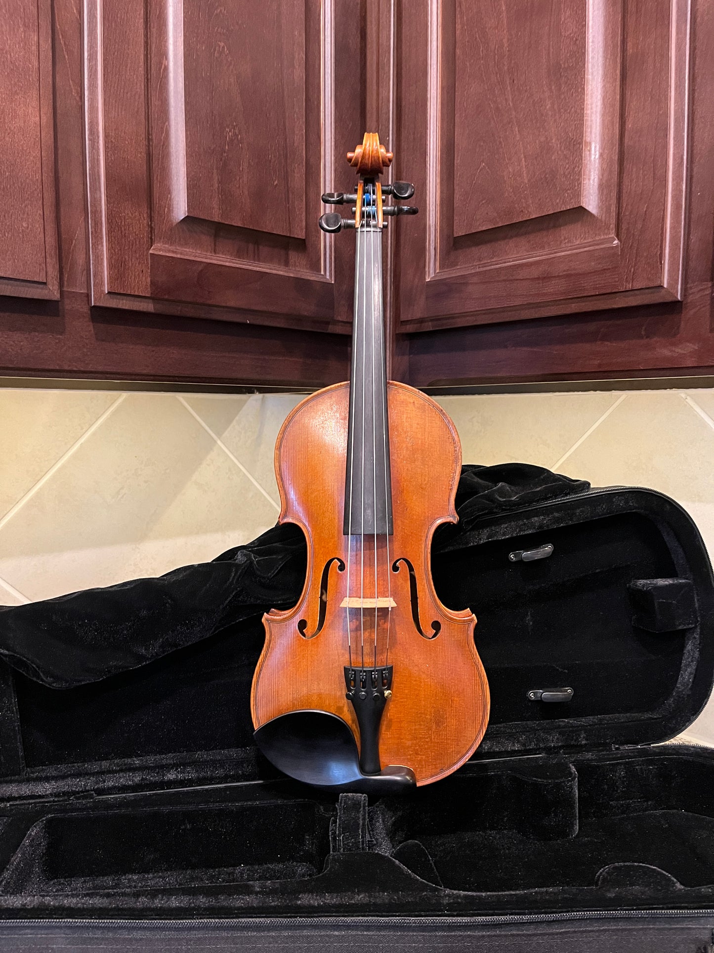 Flamed Violin 'Glass-Leipzig 1920 Conservatory Violine.' 4/4 Violin