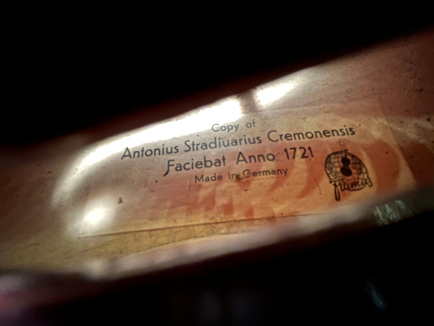 Flamed single piece back 4/4 Violin Full size Framus Copy of 1721 Strad c. 1960