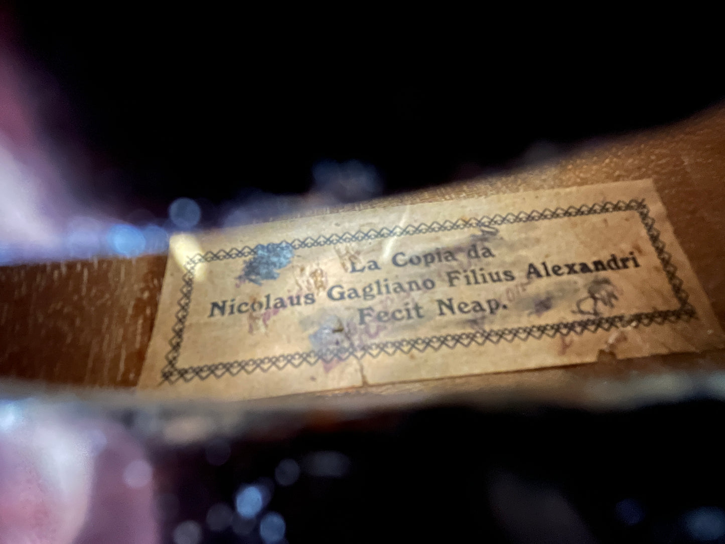 Full size Violin 'Copie de Nicholaus Gagliano' vintage violin Circa 1880-1910 ** SOLD **