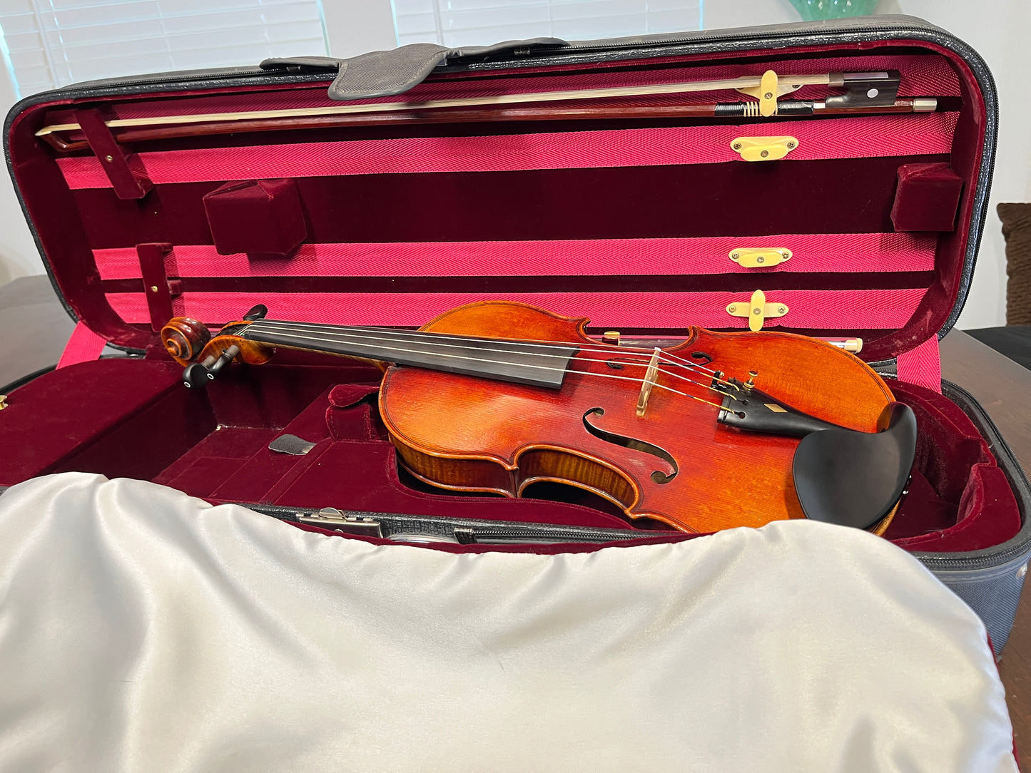 Flamed Albert Goetz Strad Copy 1911 Violin Advanced to Professional Full size 4/4 Diamond accented Tailpiece