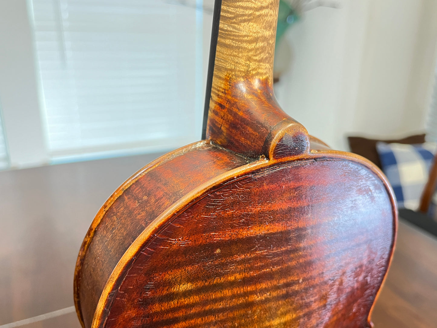 Historic American Made J. A. Wesco Violin 1901 - Oil Varnished full size 4/4, flamed Advanced and above
