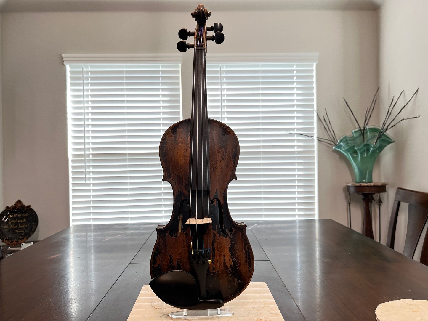 German Josef Klotz copy c. 1880-1920 single piece back violin full size 4/4