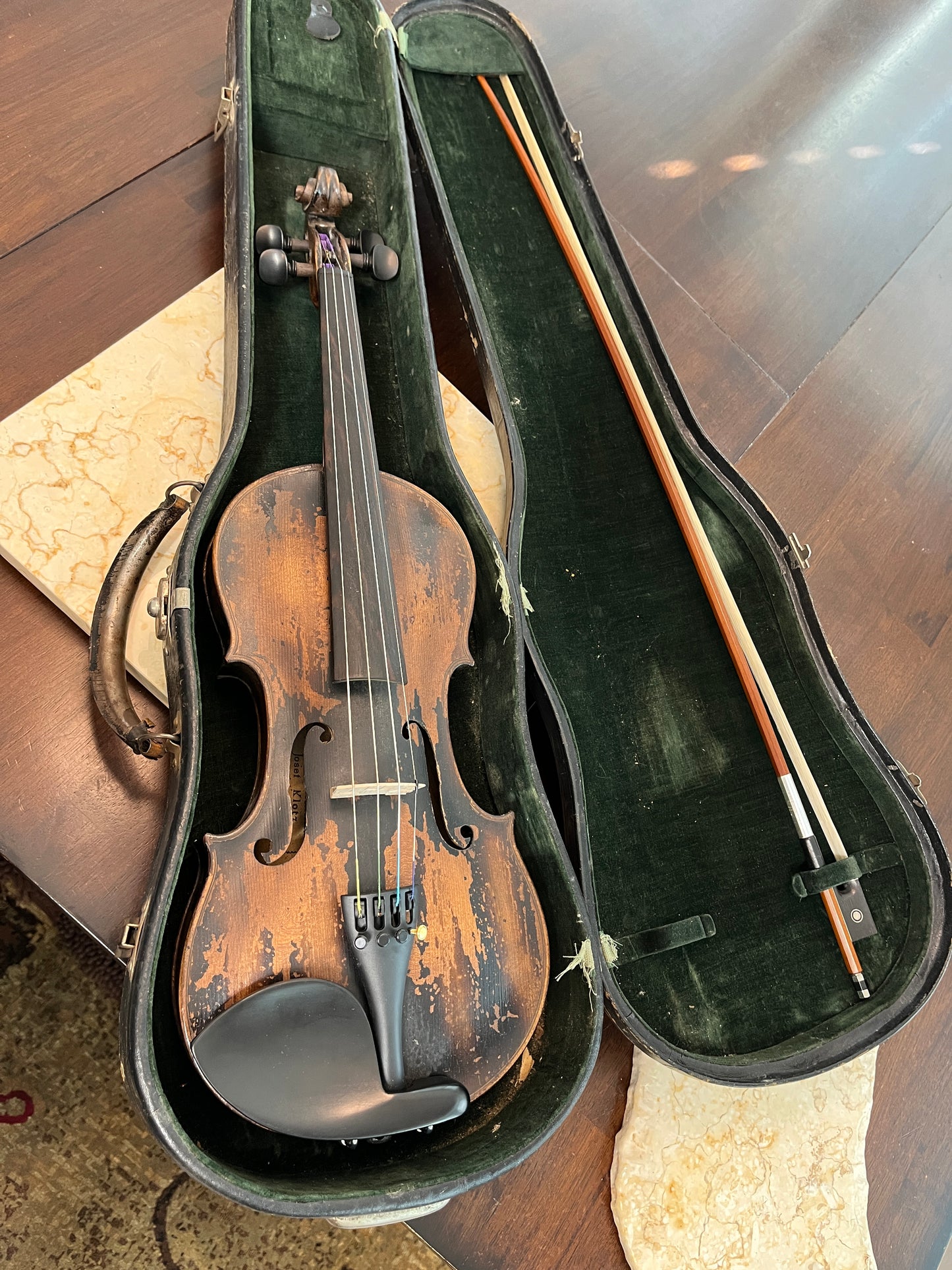 German Josef Klotz copy c. 1880-1920 single piece back violin full size 4/4
