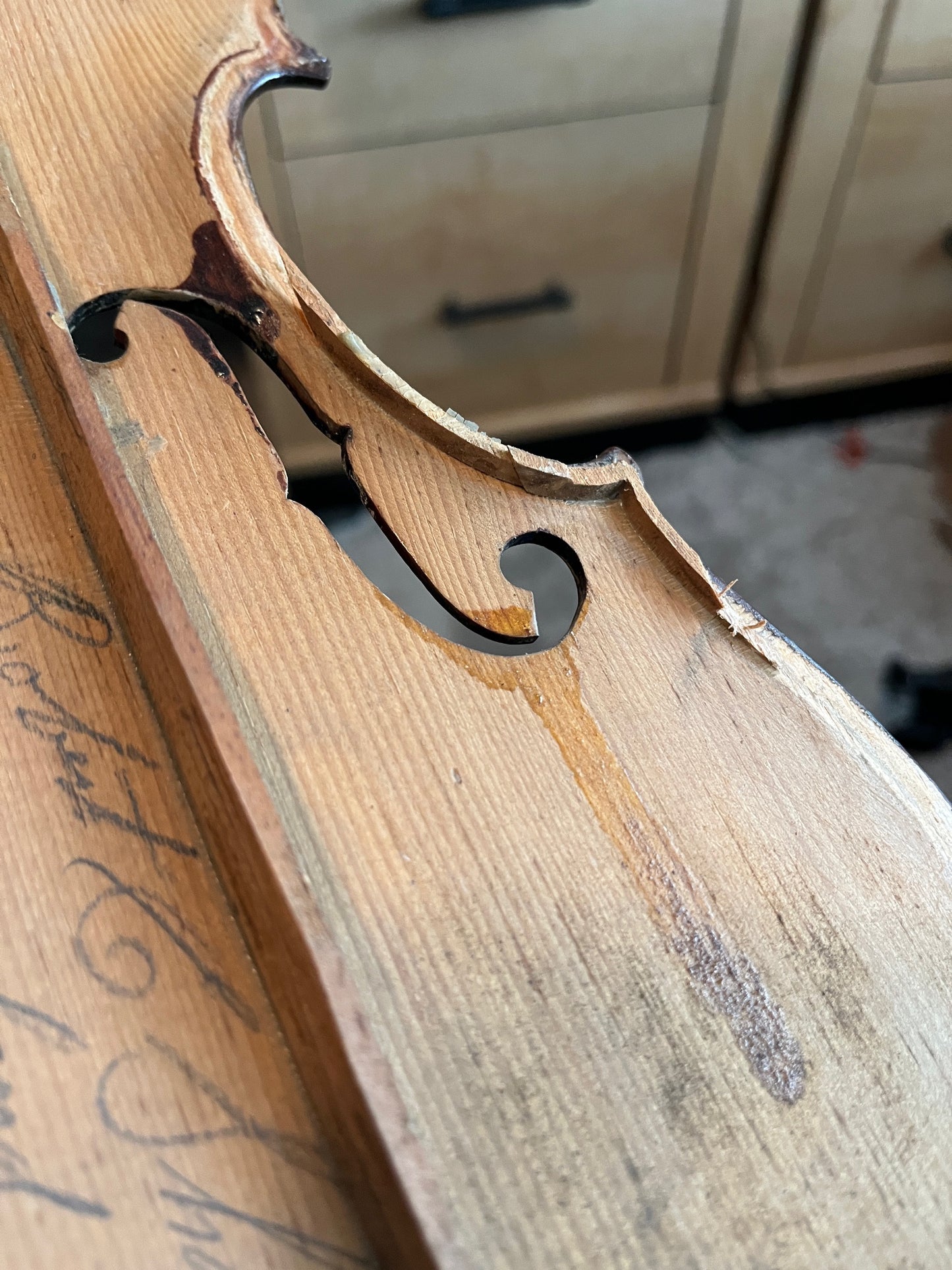 Robert Shavalier Folk Fiddle / Violin 1895 Michigan