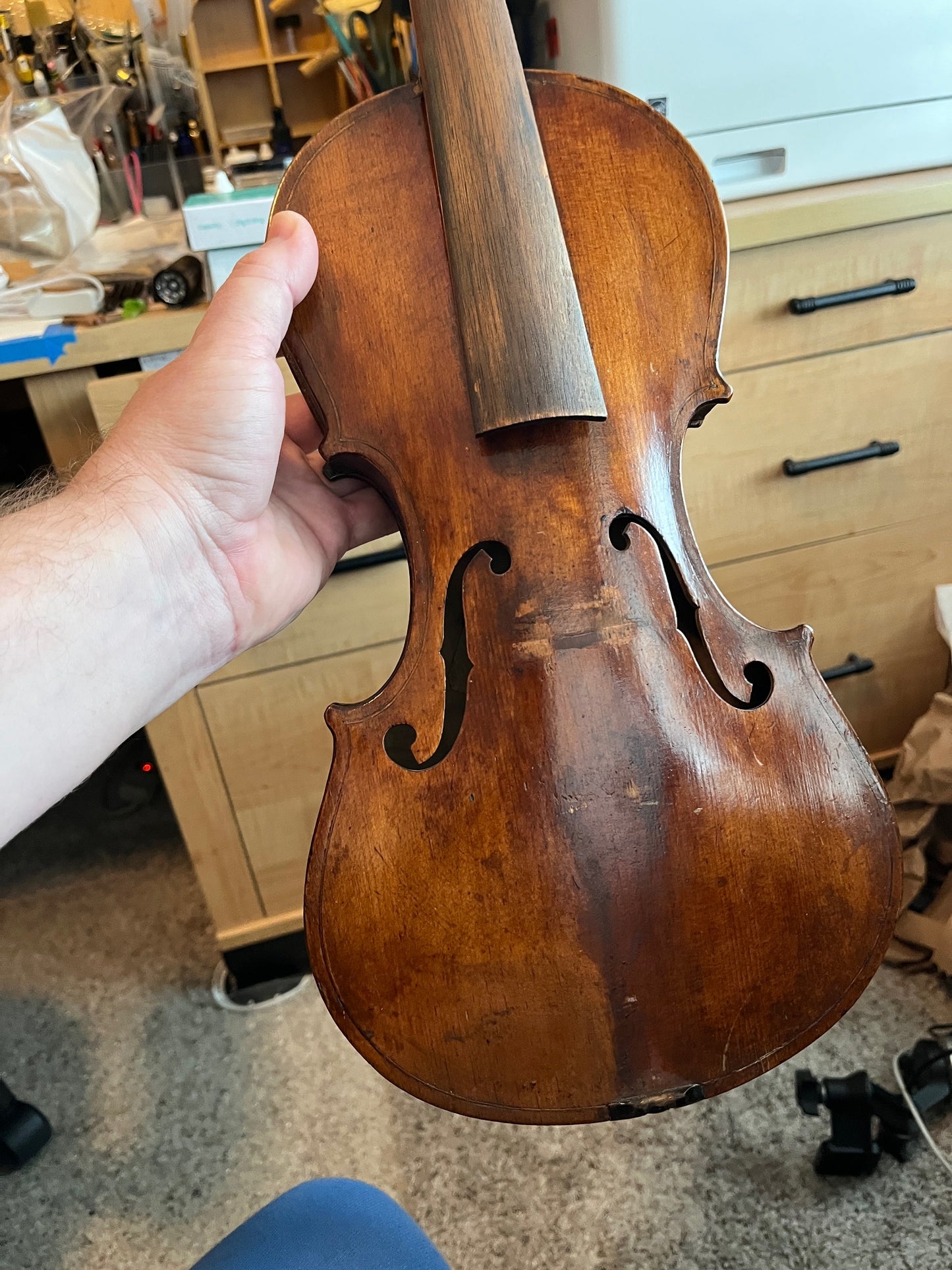 Robert Shavalier Folk Fiddle / Violin 1895 Michigan