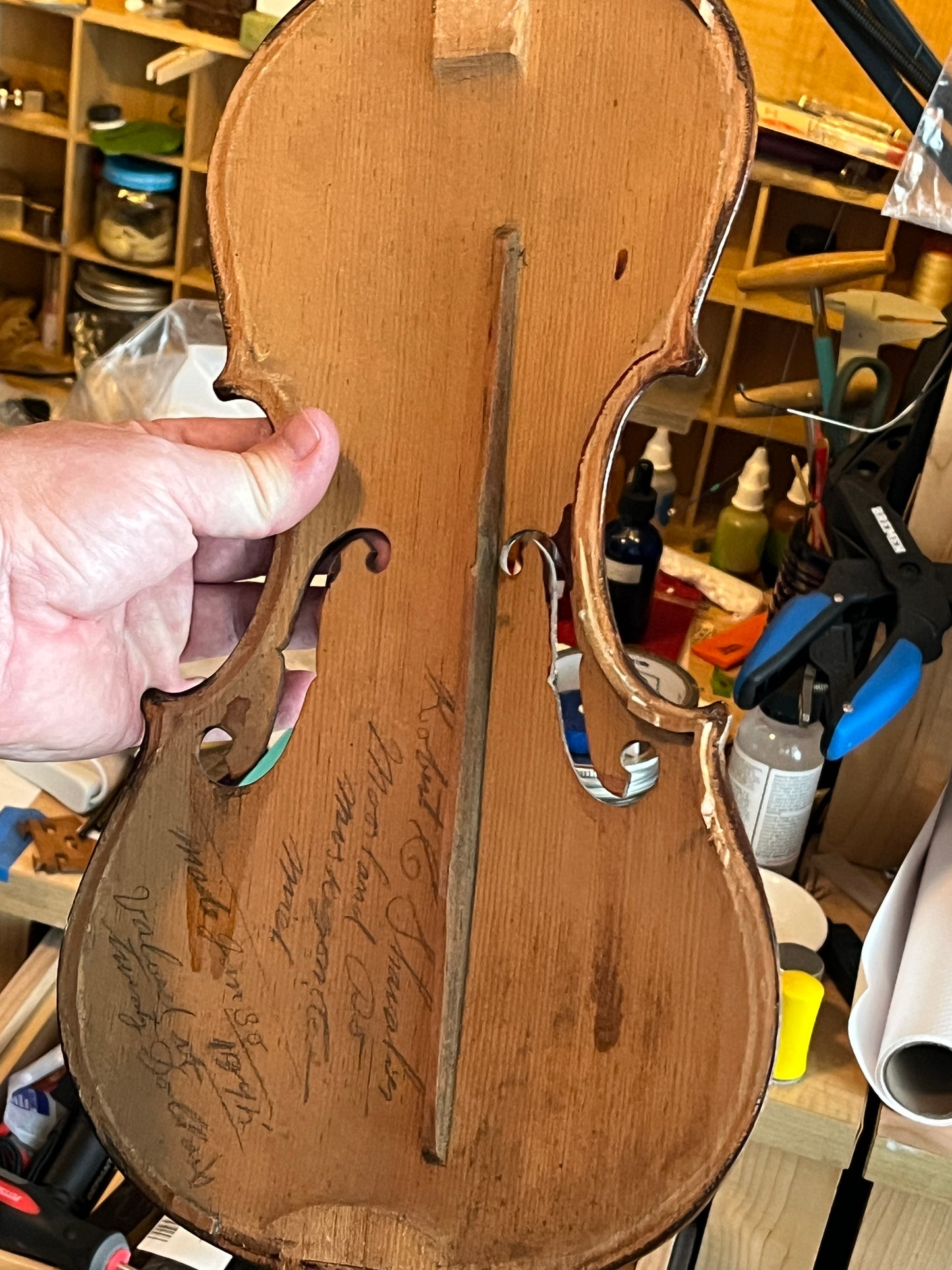 Robert Shavalier Folk Fiddle / Violin 1895 Michigan