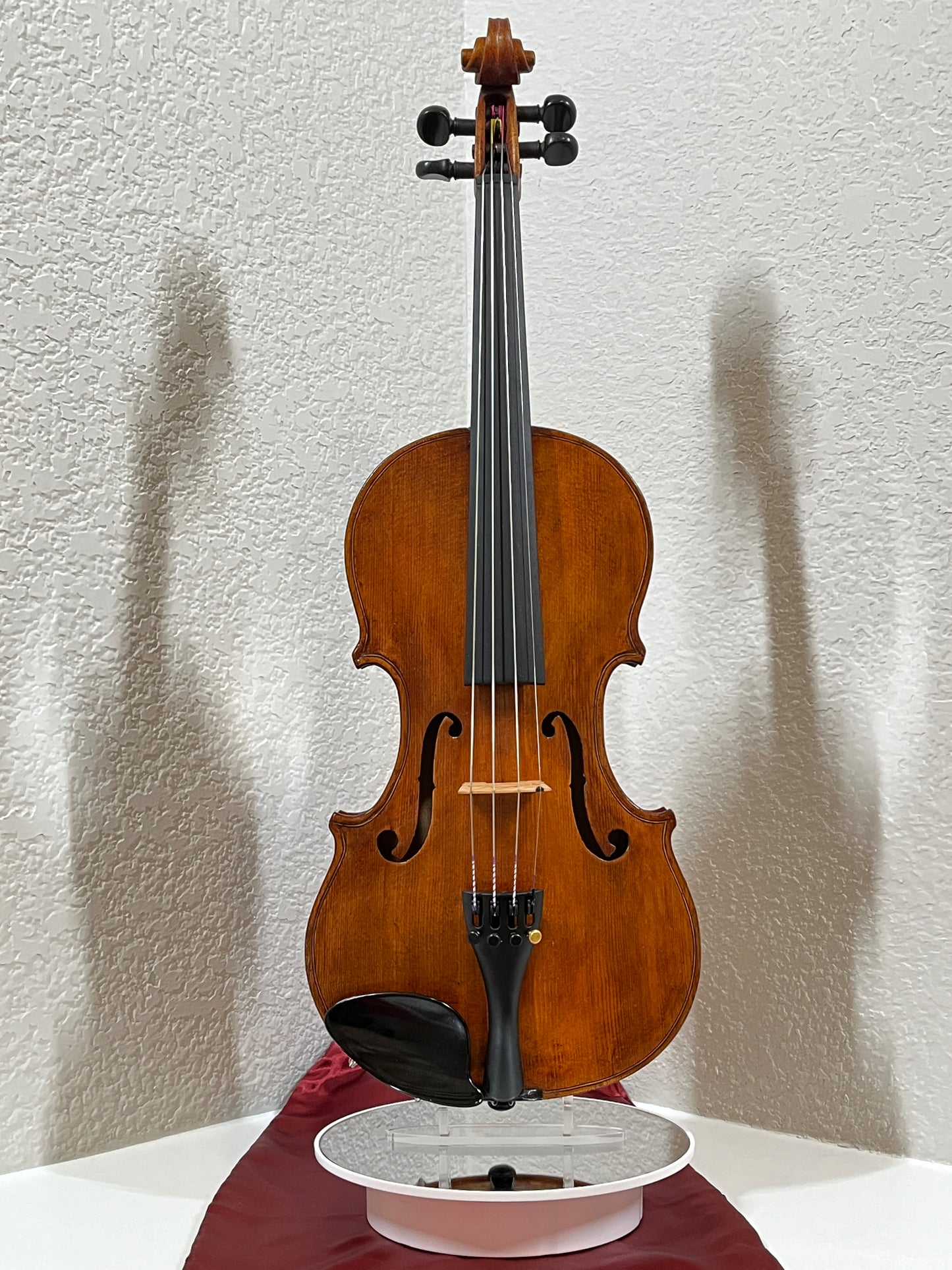 Bluegrass old tyme style folk Fiddle / Violin with the word 'Kezia' written inside - single piece flamed back