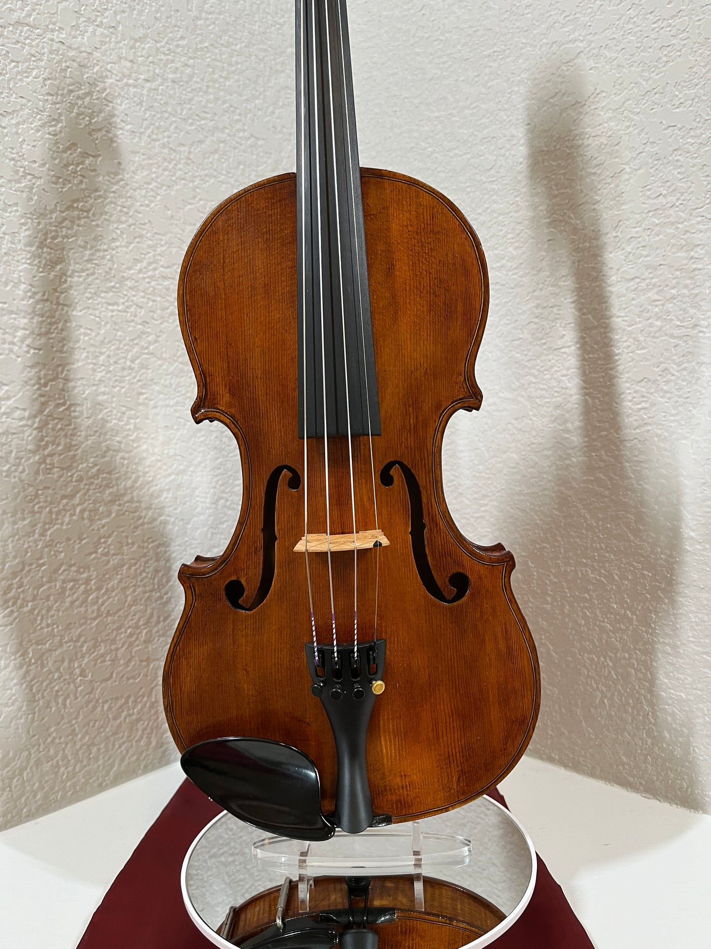 Bluegrass old tyme style folk Fiddle / Violin with the word 'Kezia' written inside - single piece flamed back