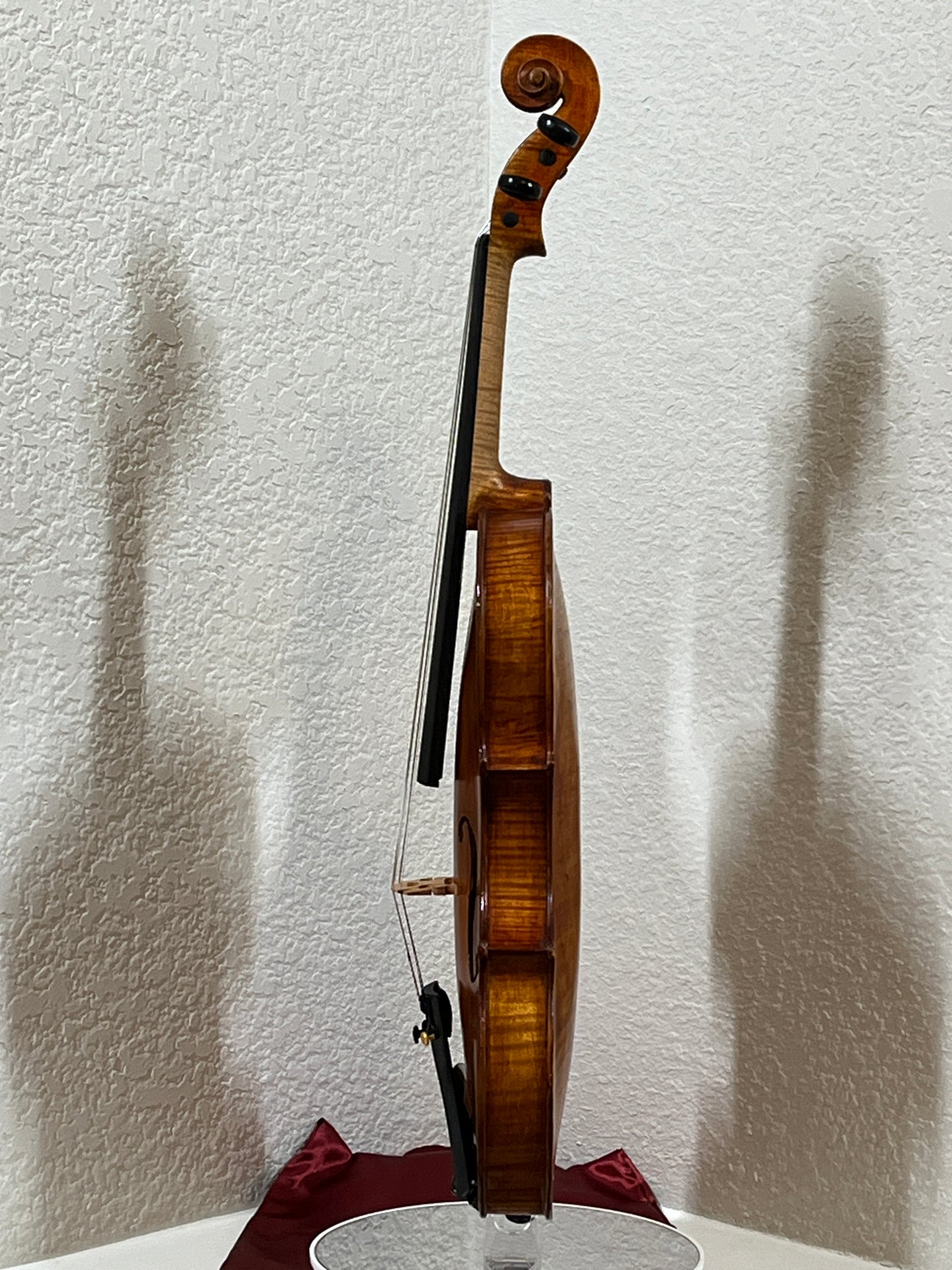 Bluegrass old tyme style folk Fiddle / Violin with the word 'Kezia' written inside - single piece flamed back