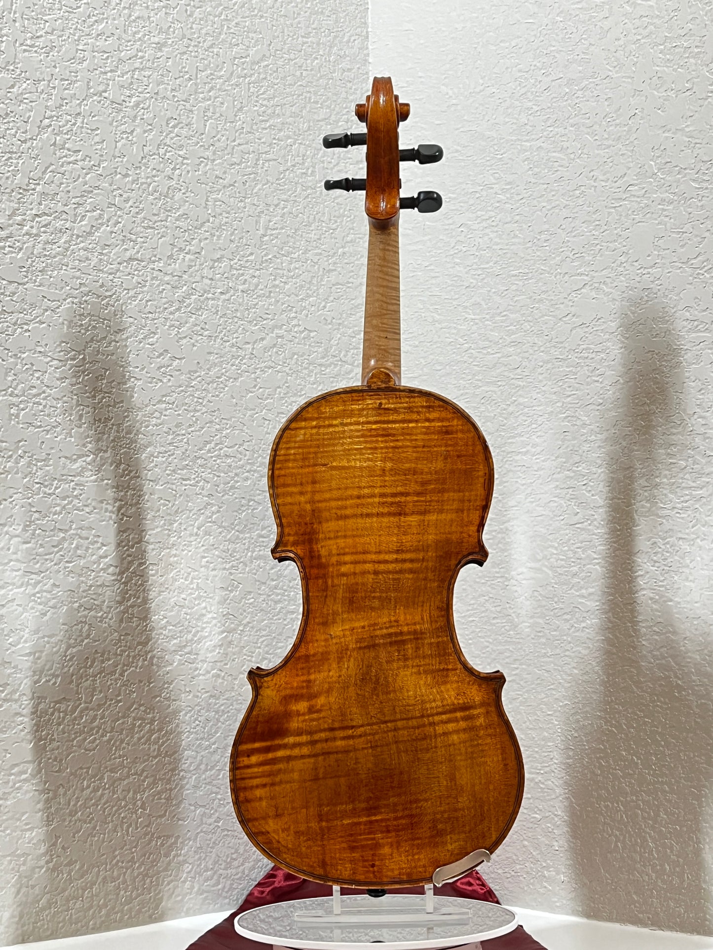 Bluegrass old tyme style folk Fiddle / Violin with the word 'Kezia' written inside - single piece flamed back